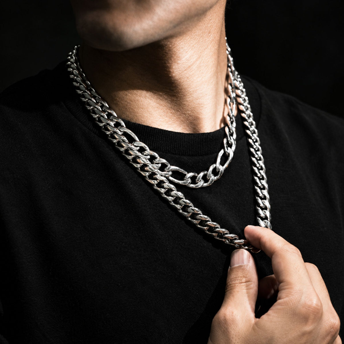 Silver Figaro Chain (11MM)