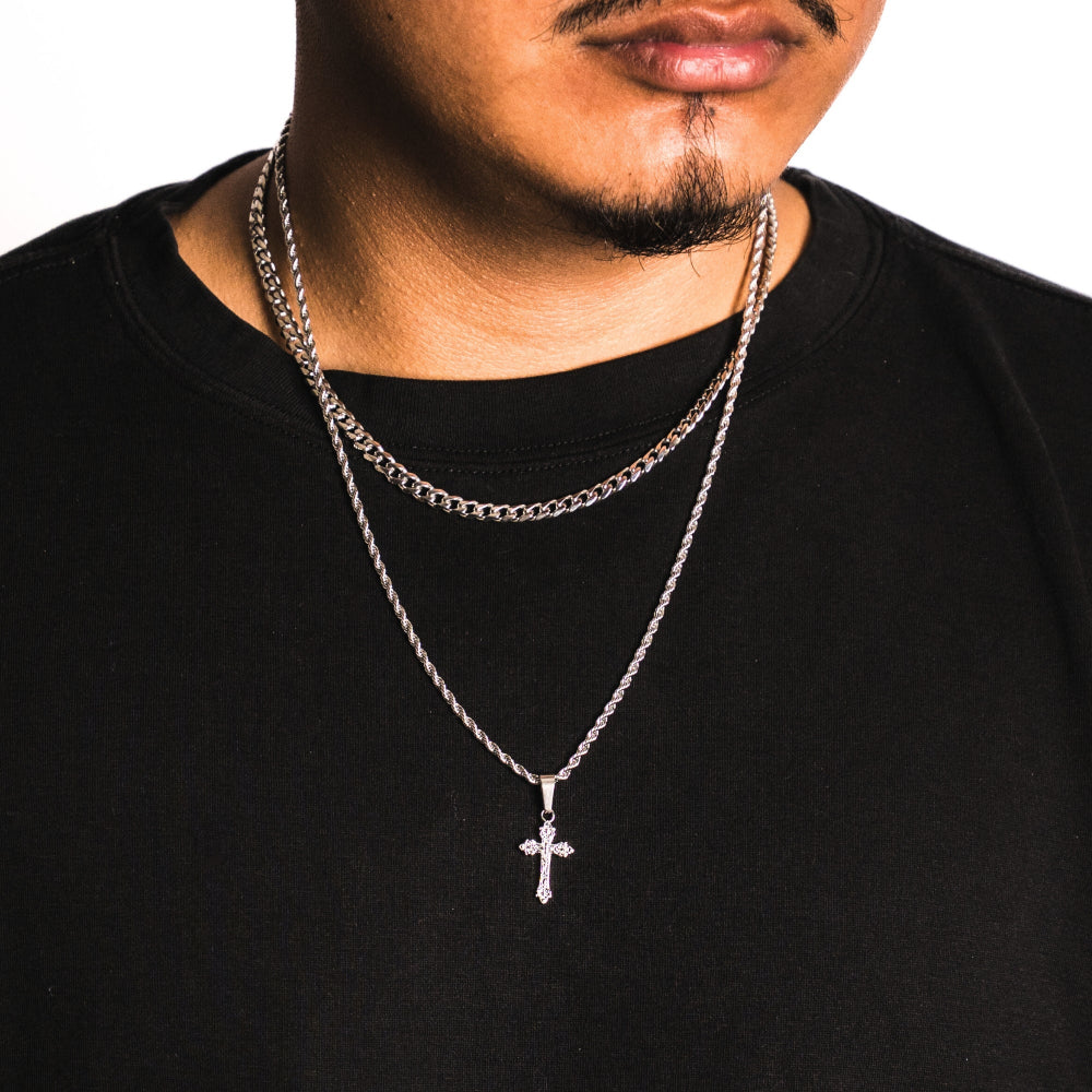 Micro Vintage Cross Set (Silver)