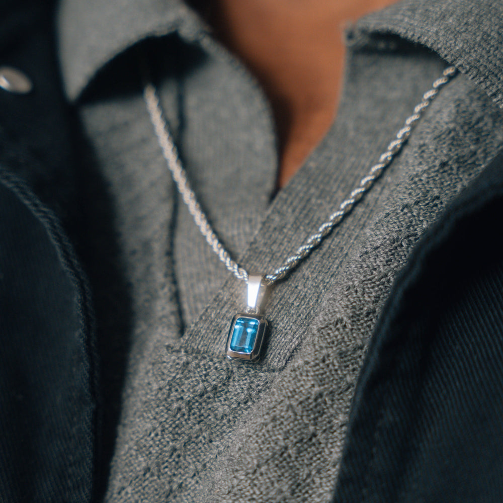 Bleu Pendant - Silver