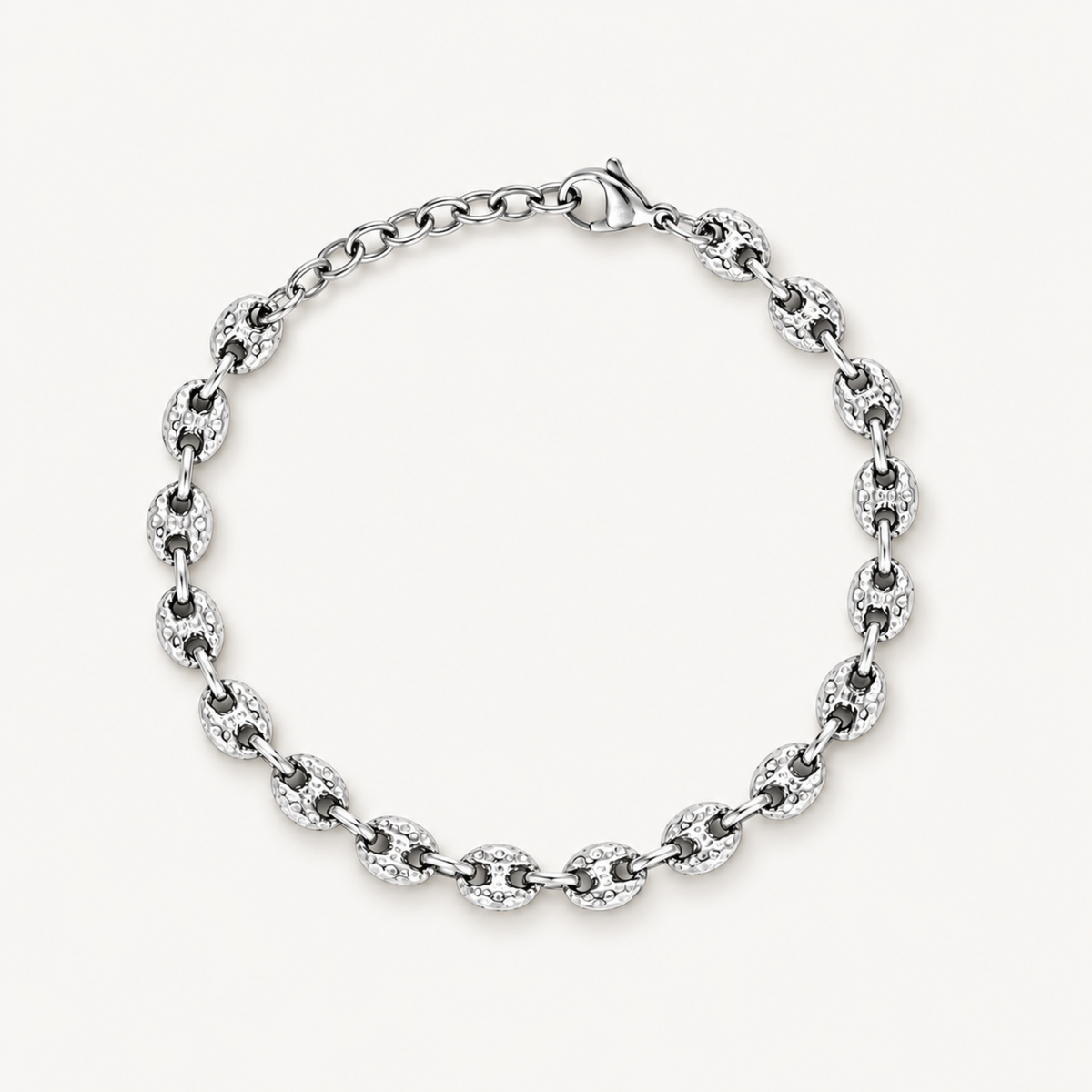 Hammered Mariner Bracelet - Silver