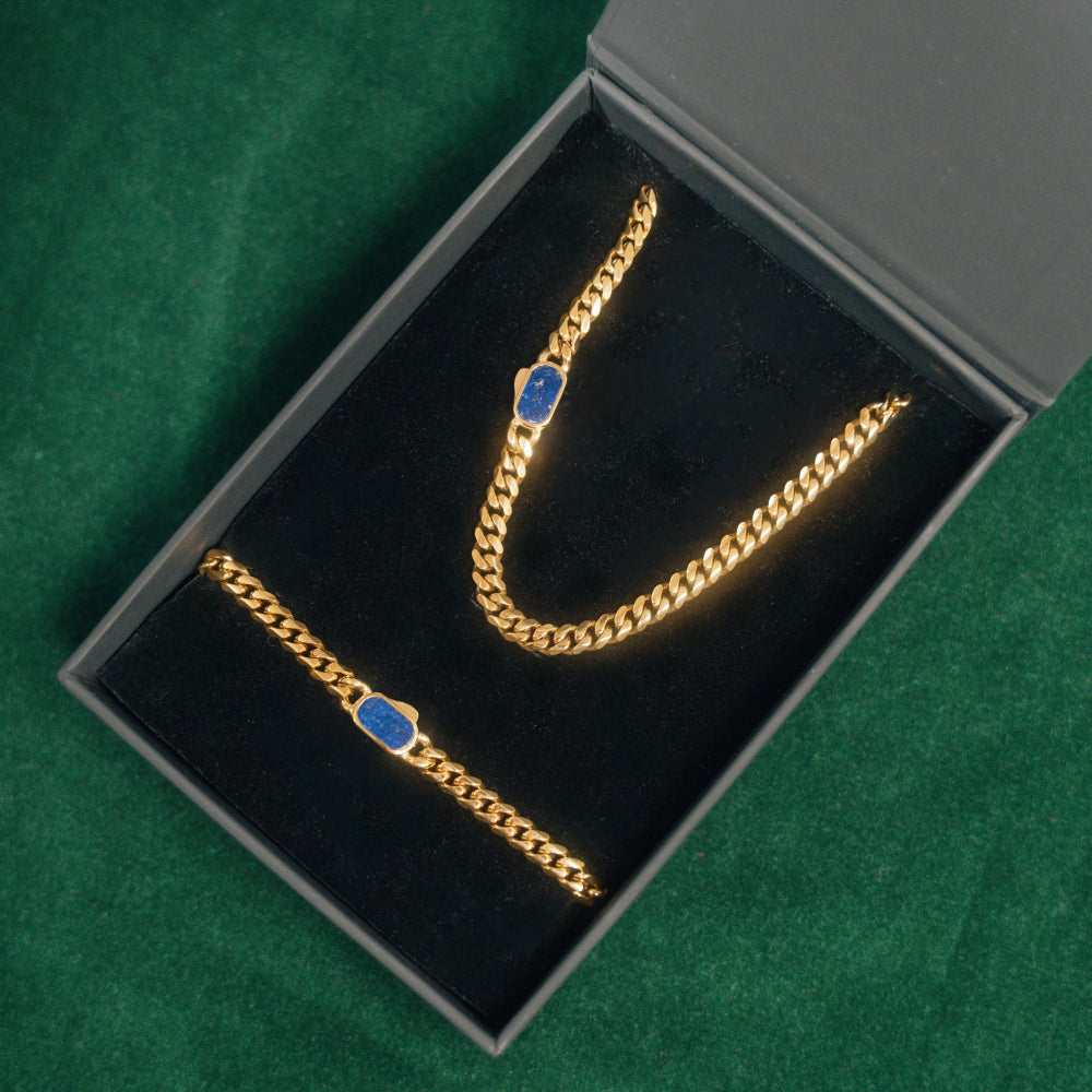 Lapis Cuban Chain (5MM) - Gold