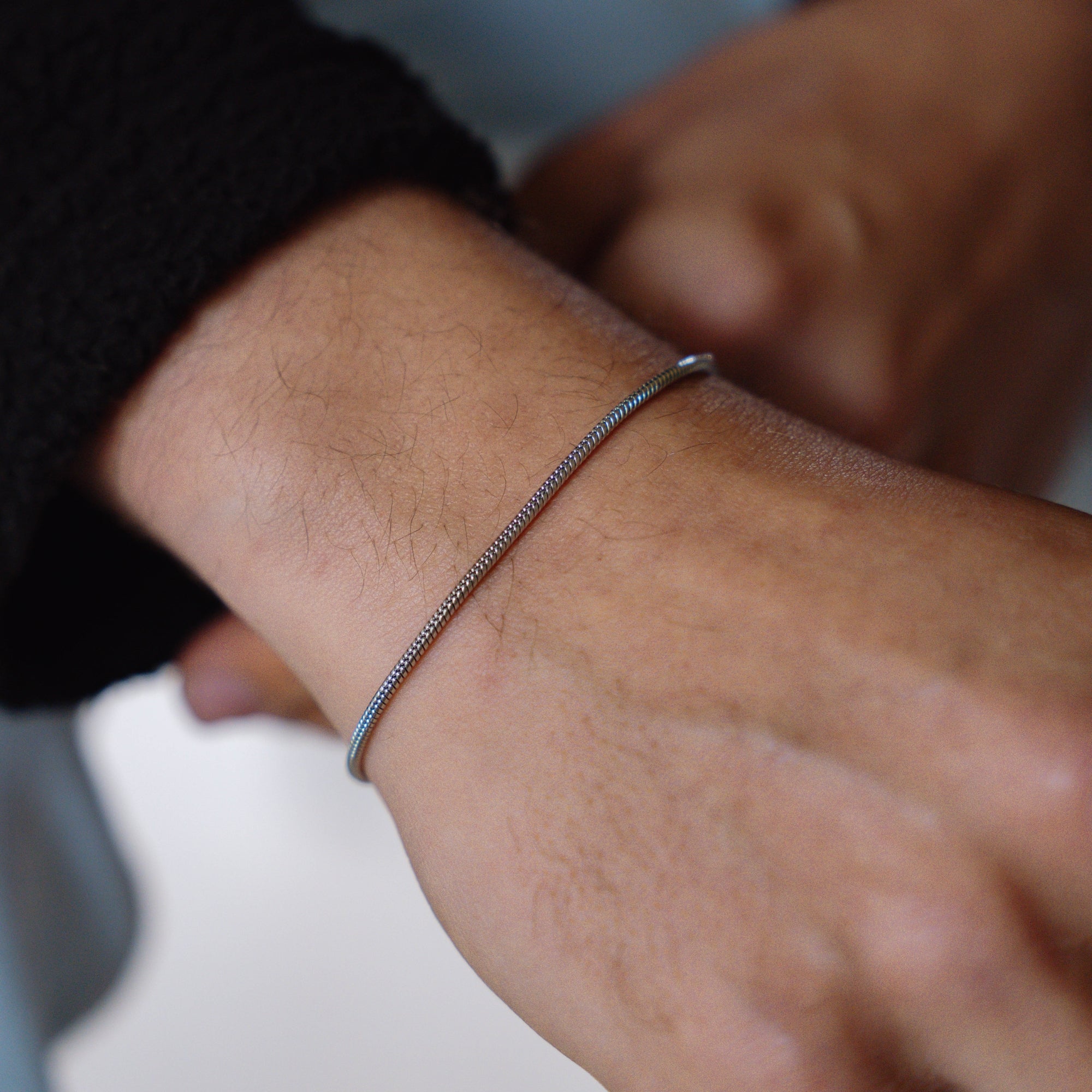 Silver Snake Bracelet (2MM)