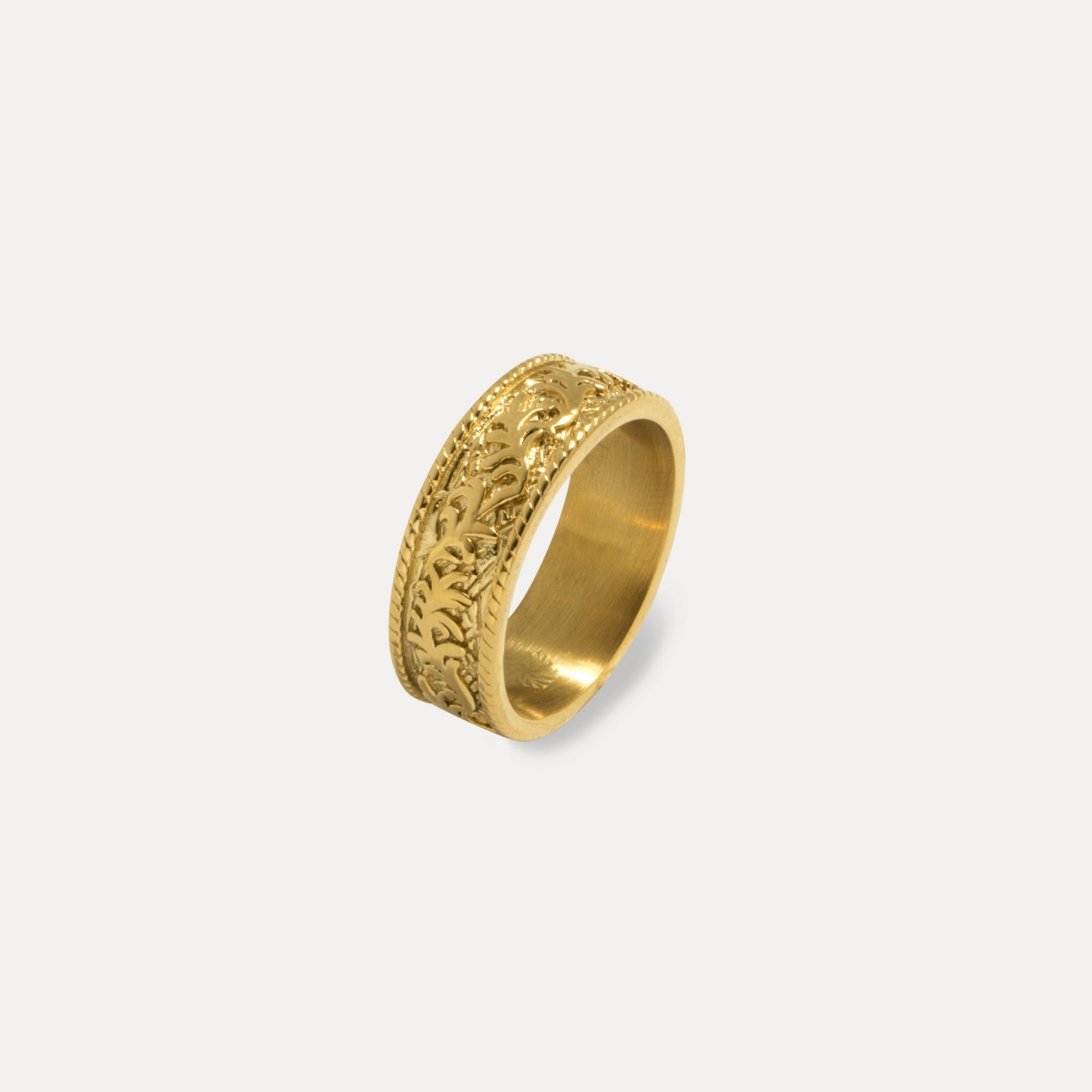 Verve Ring - Gold | Gold Band Ring For Men - By Twistedpendant