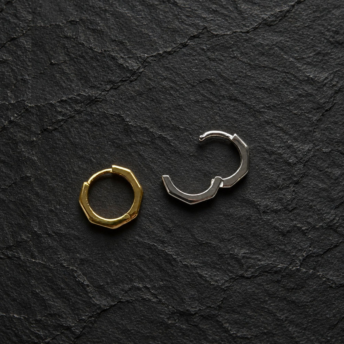 Octagon Hoop - Silver