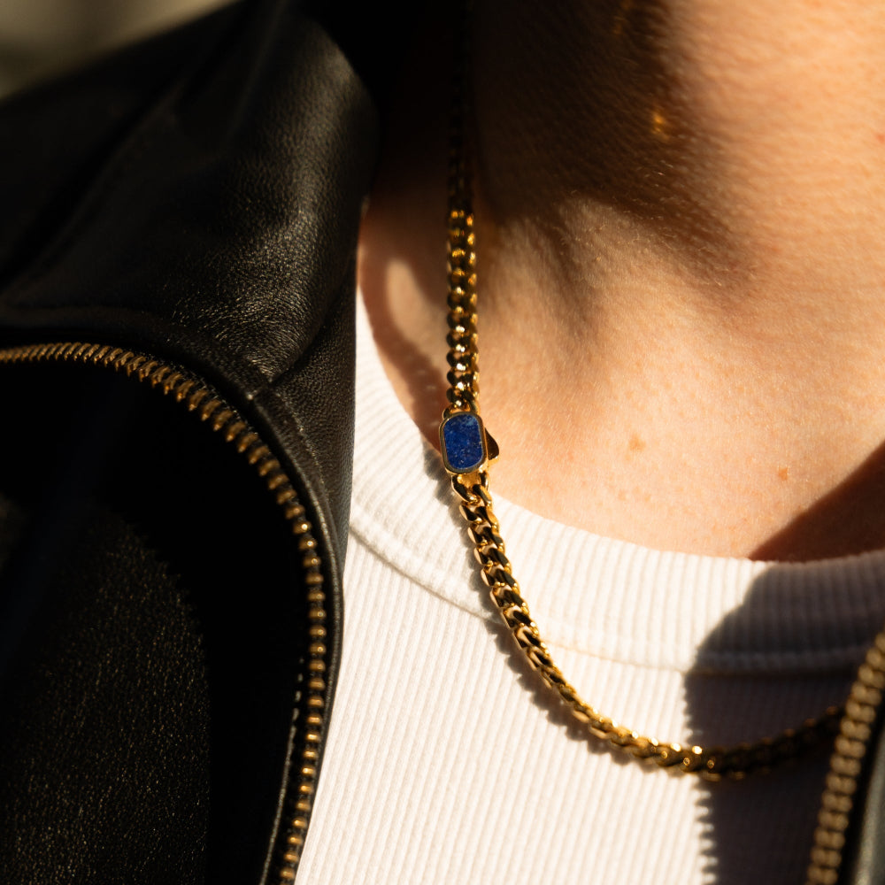 Lapis Cuban Chain (5MM) - Gold