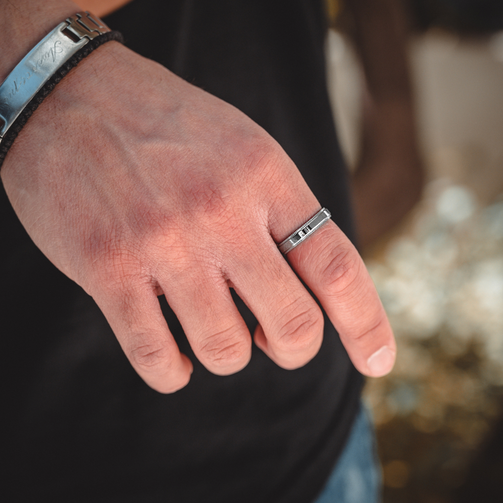 925 Sterling Silver Band Ring - Mens Ring - By Twistedpendant