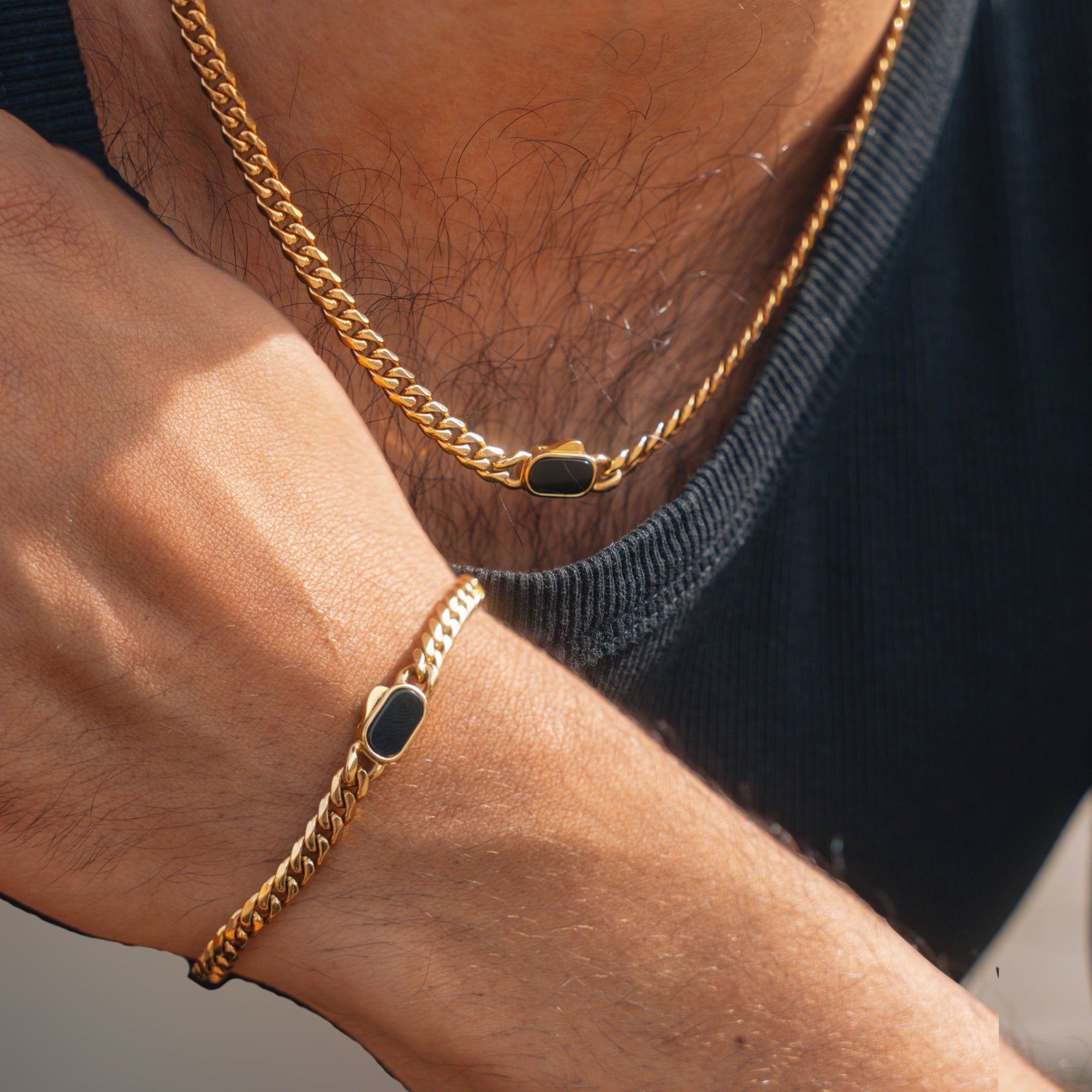 Onyx Cuban Set - Gold