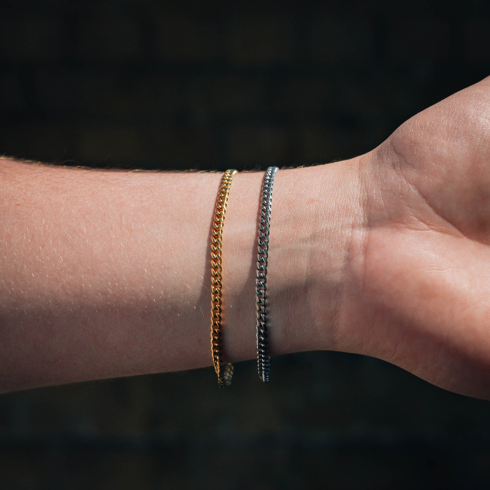 Thin Silver Bracelet - Minimalist Silver Bracelets For Men | By Twistedpendant