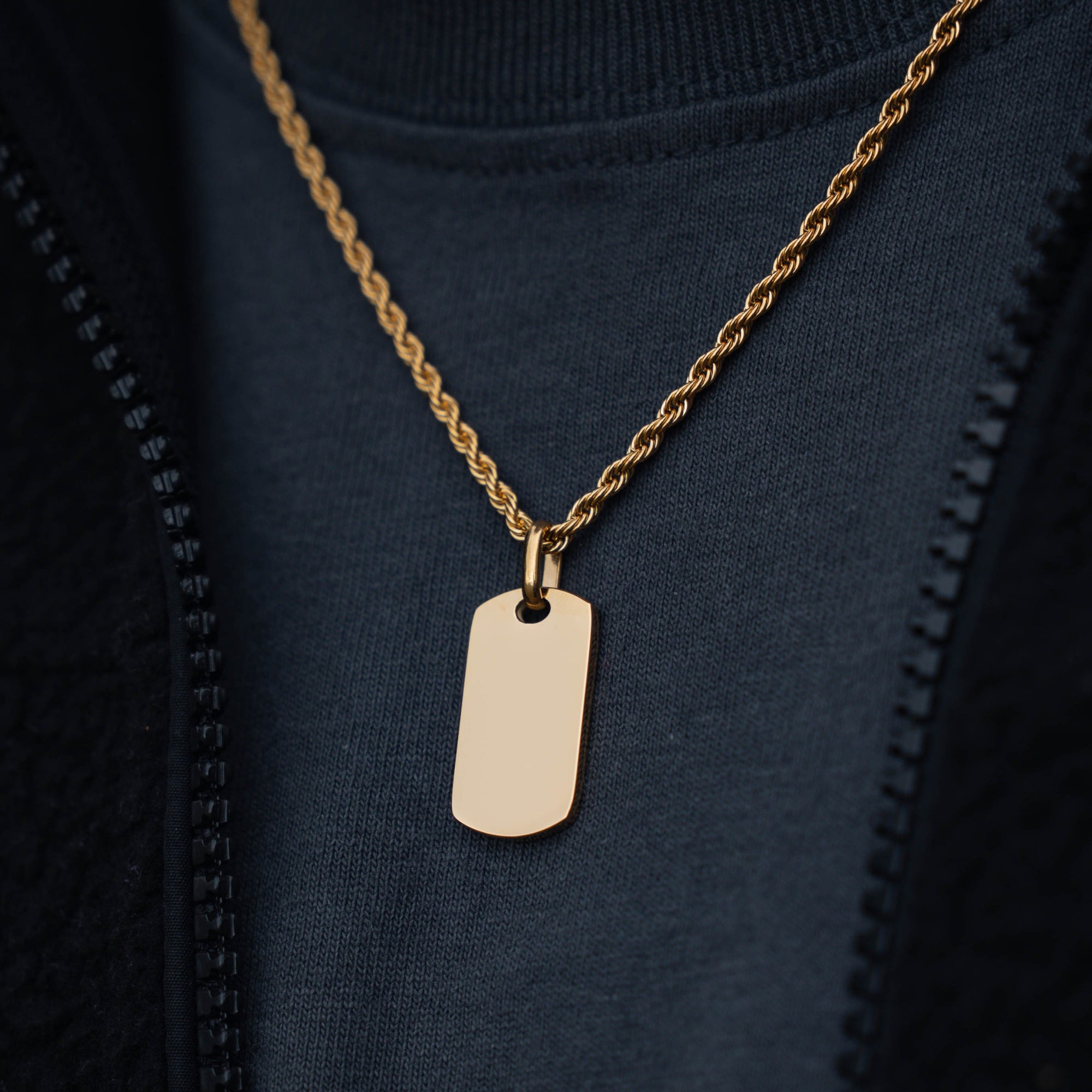 Dog Tag Pendant Necklace - Mens Dog Tag Necklace By Twistedpendant