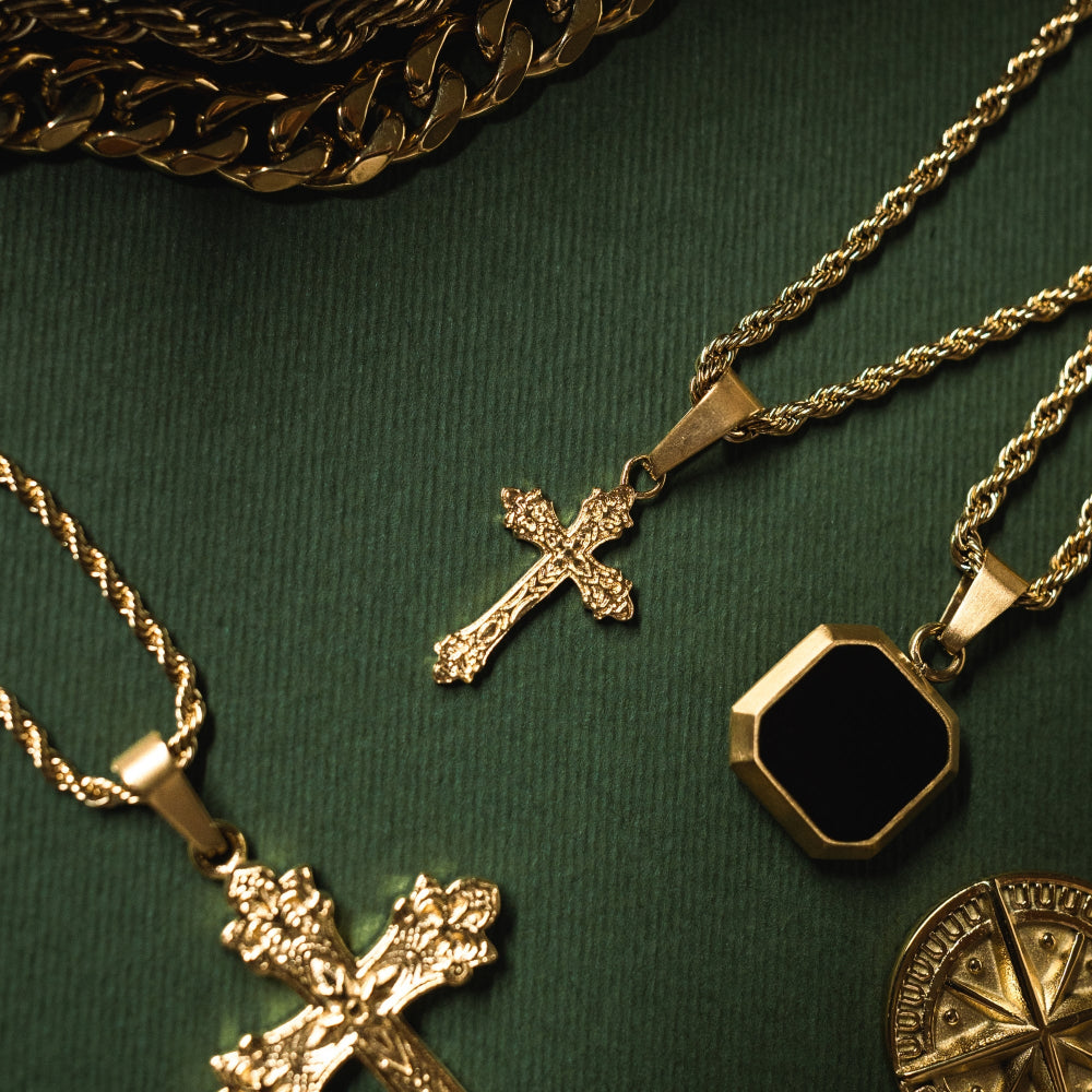 Micro Vintage Cross Set (Silver)