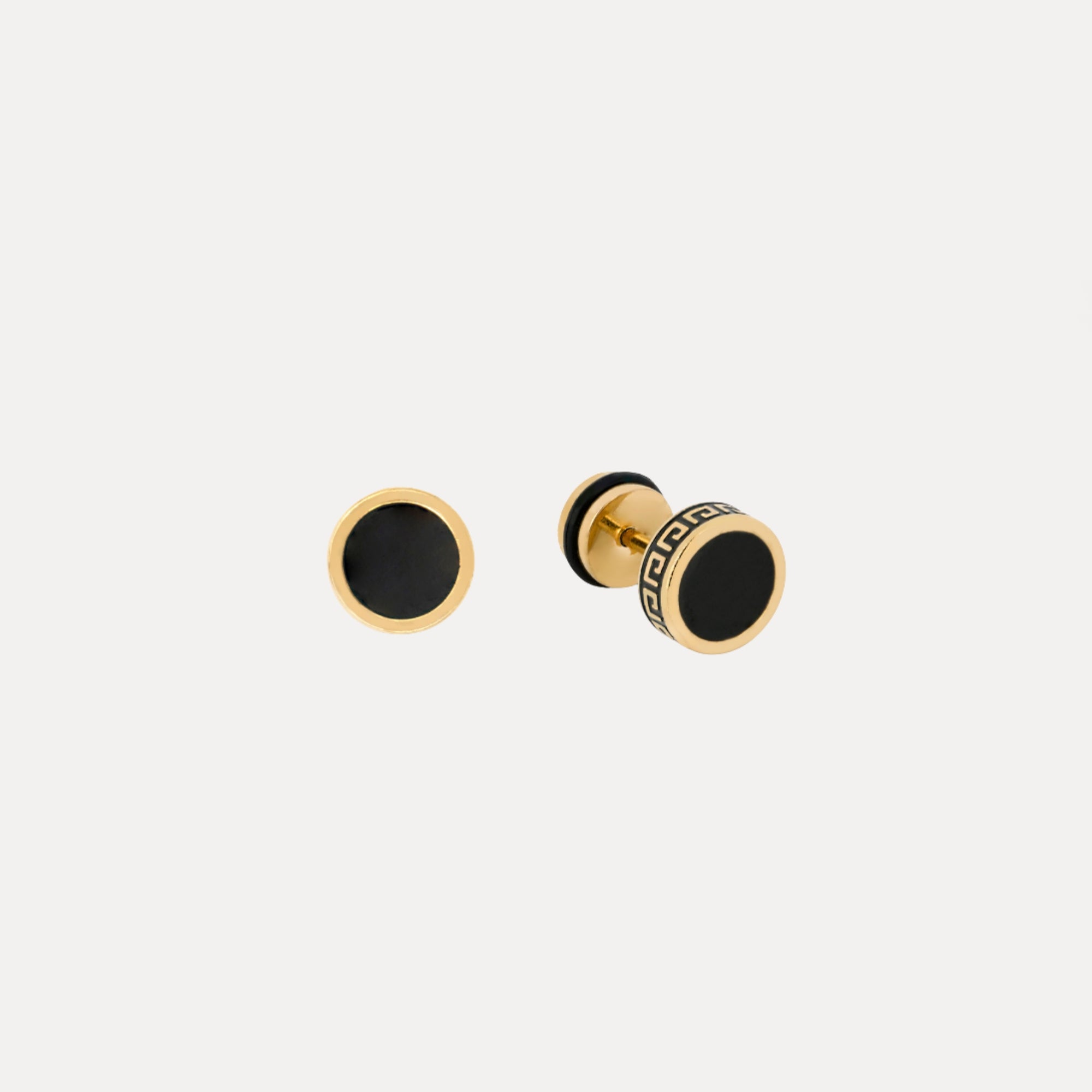 Greek Key Stud (Silver)