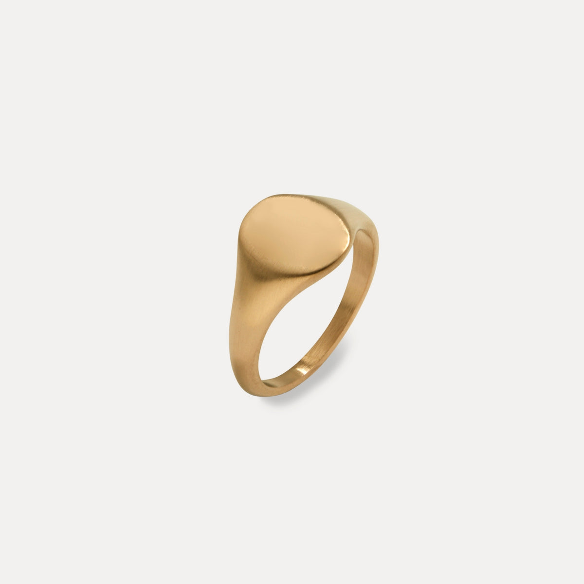 Matte Signet Ring - Rose Gold