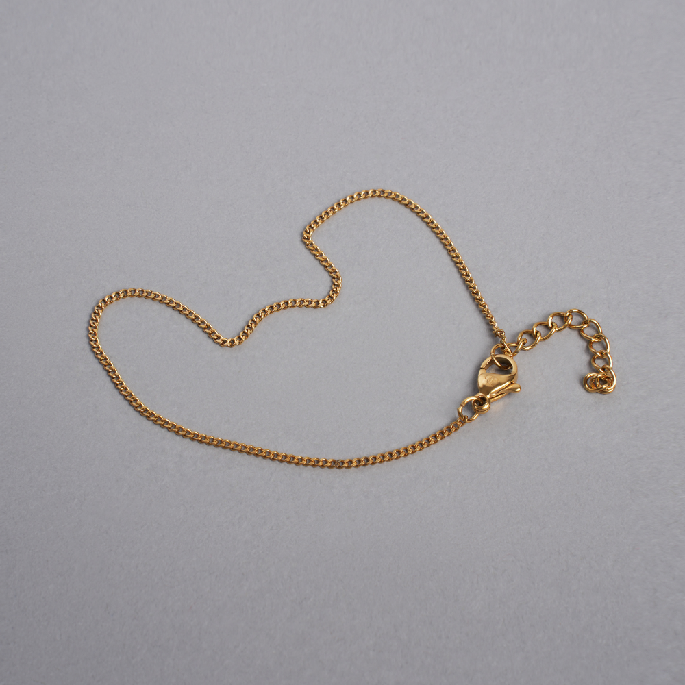Gold Thin Cuban Bracelet (1.5MM)