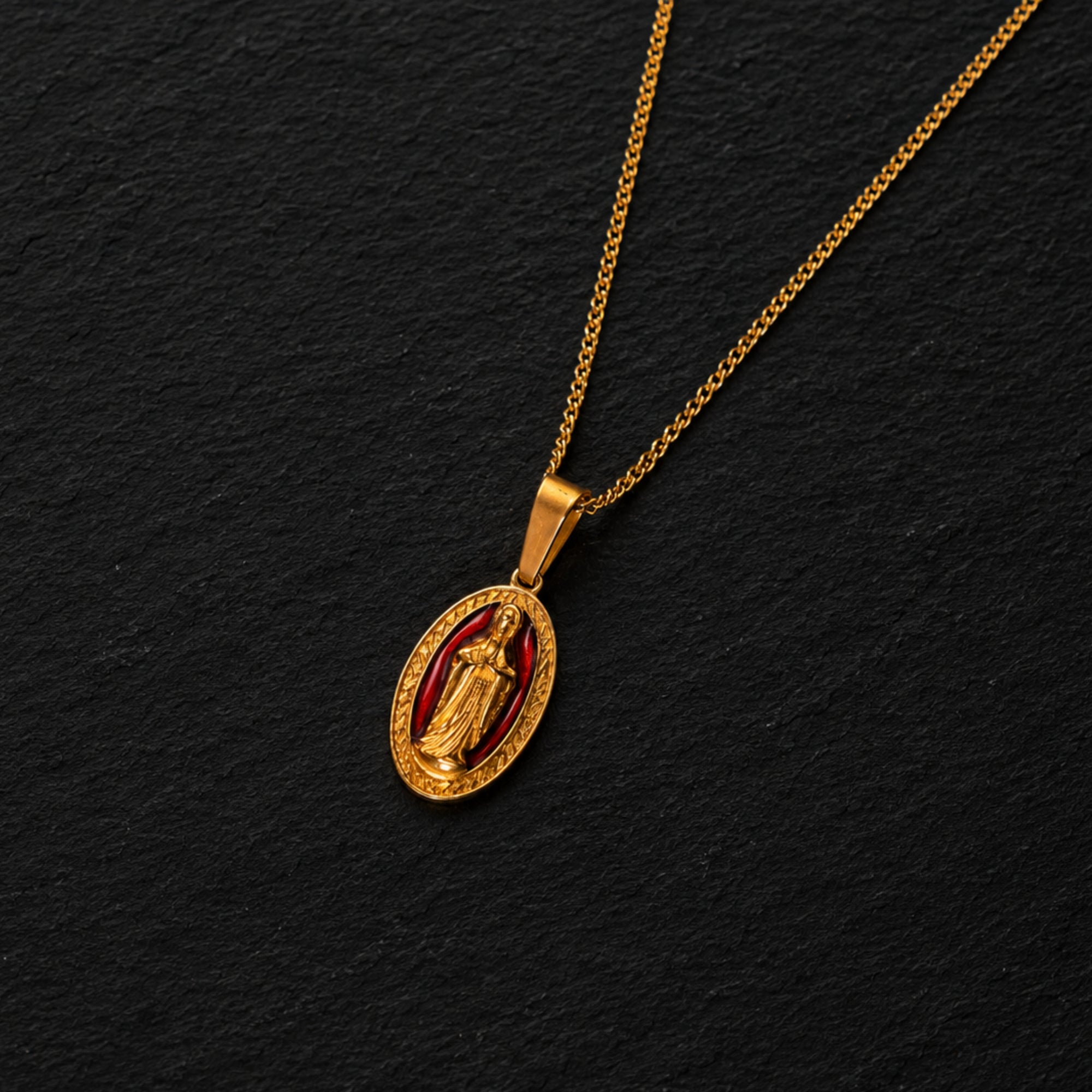 Virgin Mary - Red (Gold)