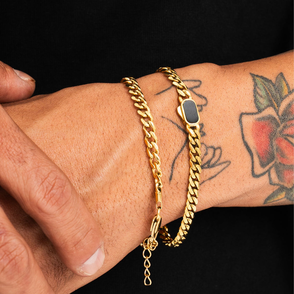 Cuban Bracelet Stack (Gold)