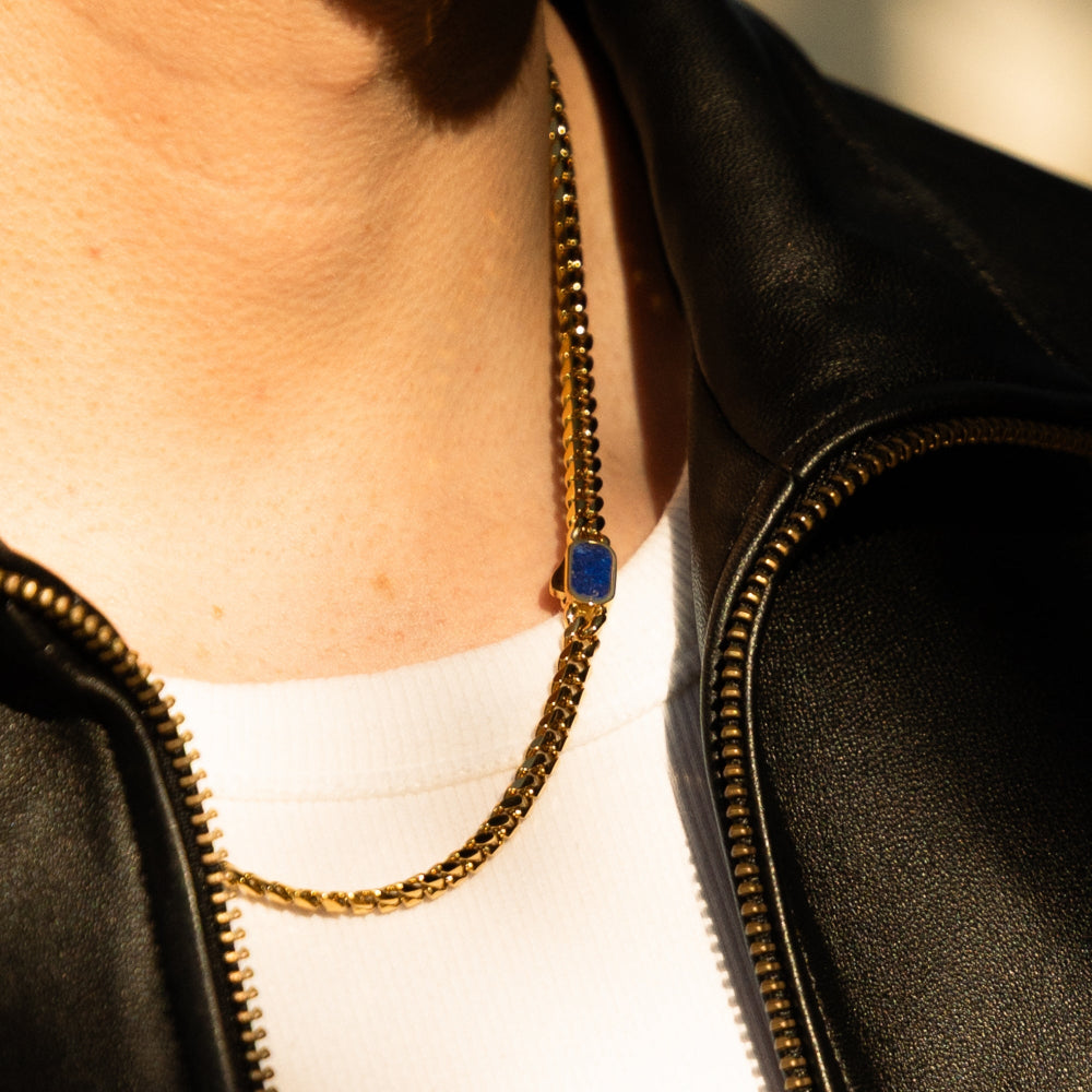 Lapis Cuban Chain (5MM) - Gold