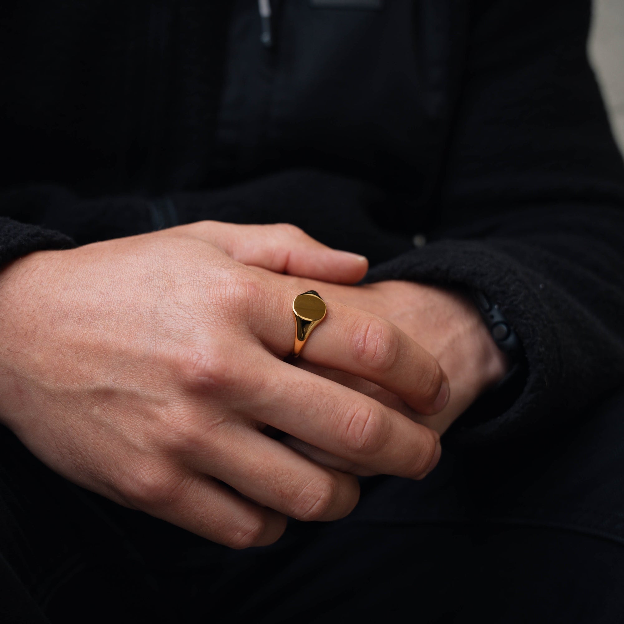 Gold Signet Ring Men - Mens Gold Rings | By Twistedpendant