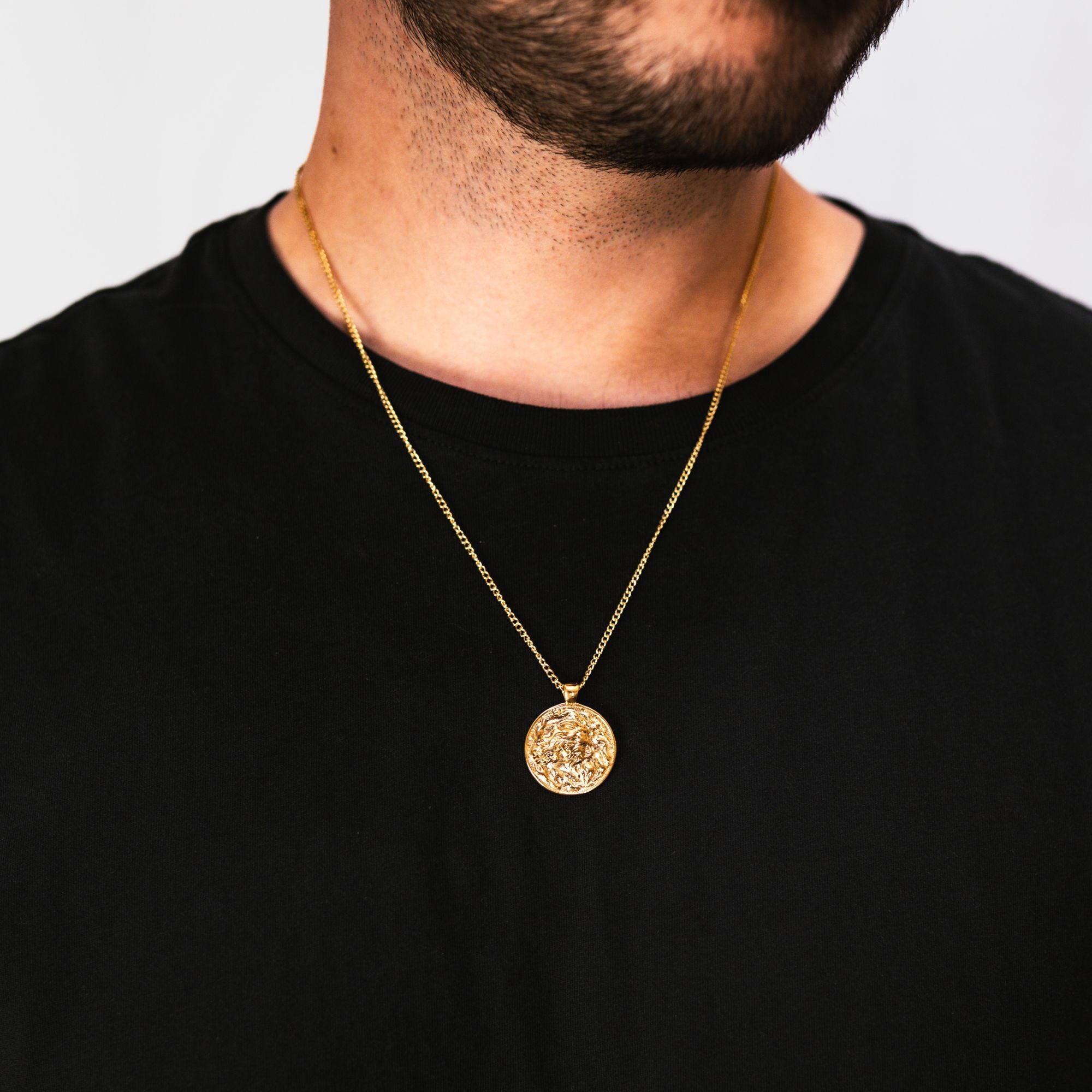 Zeus Greek God Pendant - Mens Gold Necklaces By Twistedpendant
