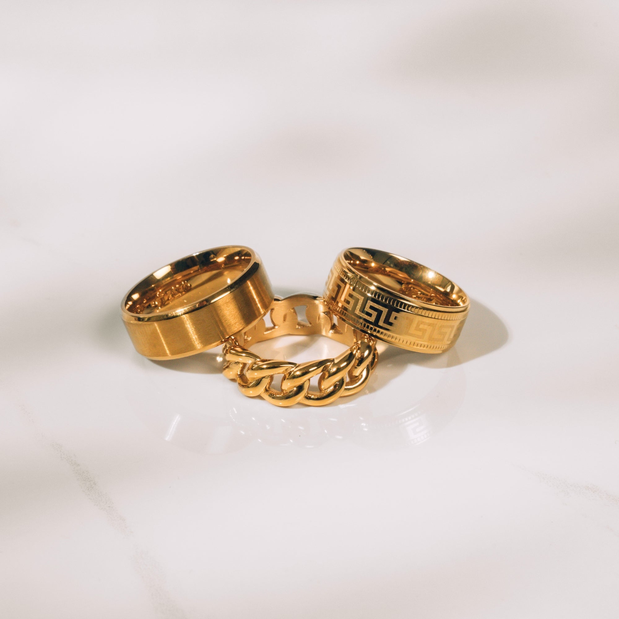 Twisted Cuban Band Ring - Gold