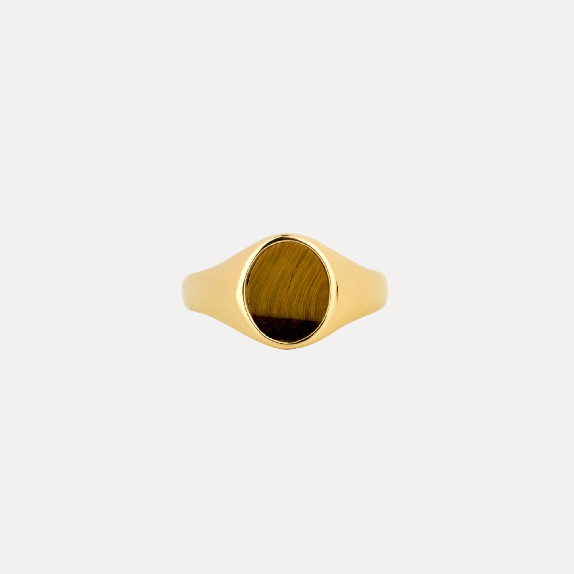 Tigers Eye Signet Ring - Silver