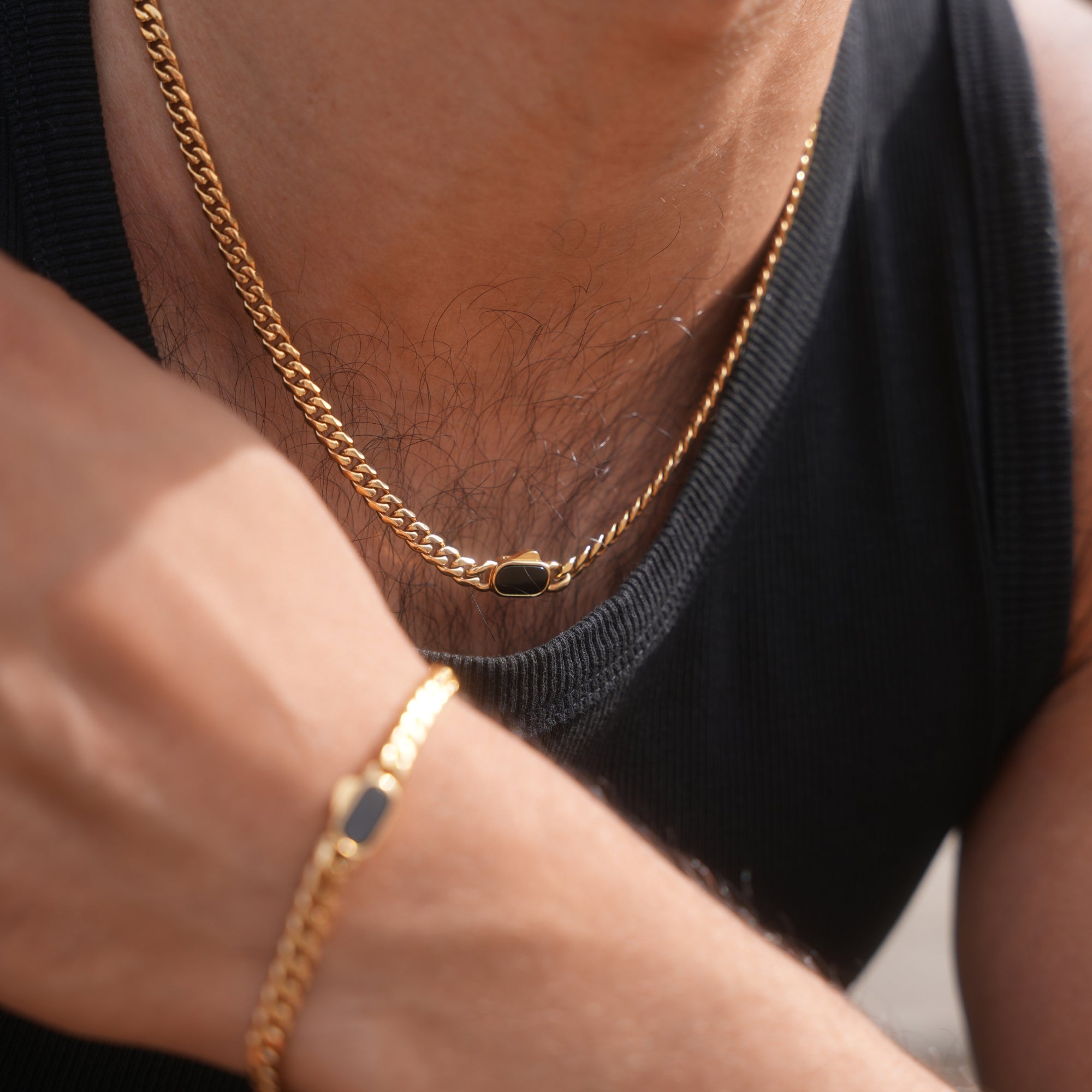 Onyx Cuban Set - Silver