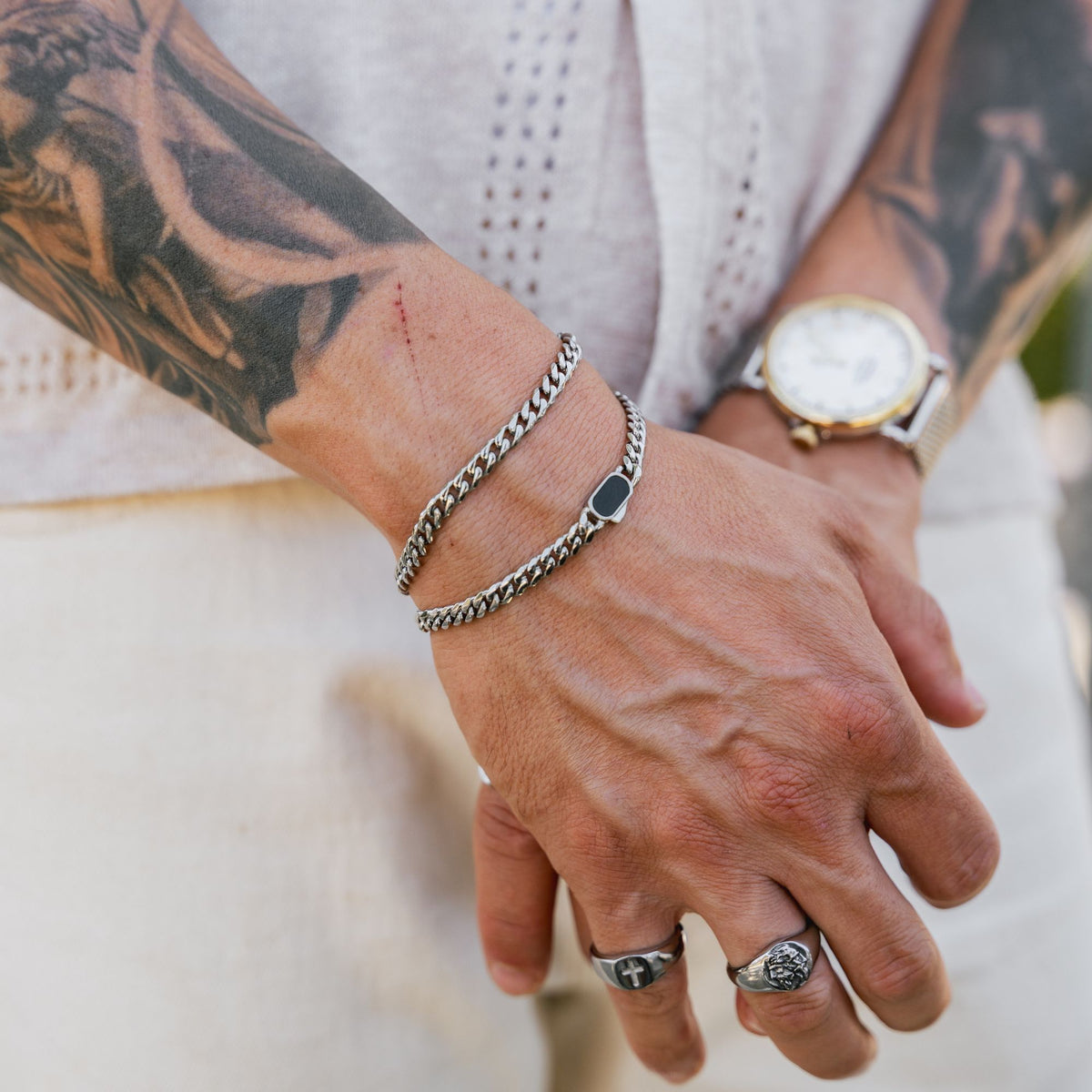 Silver Cuban Set (5MM)