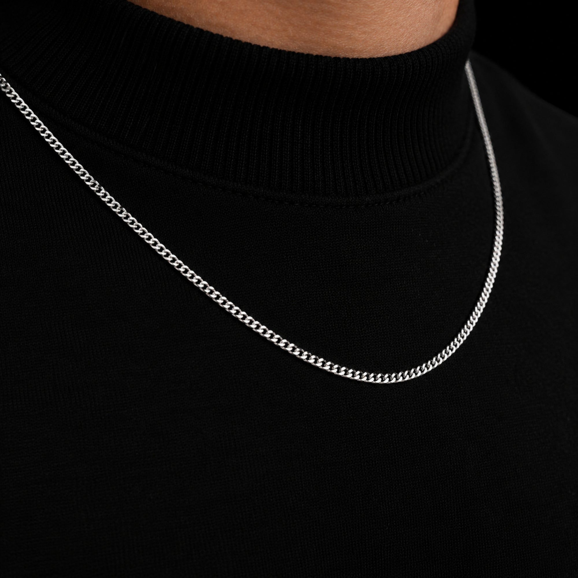 Silver Cuban Chain (2.5MM)