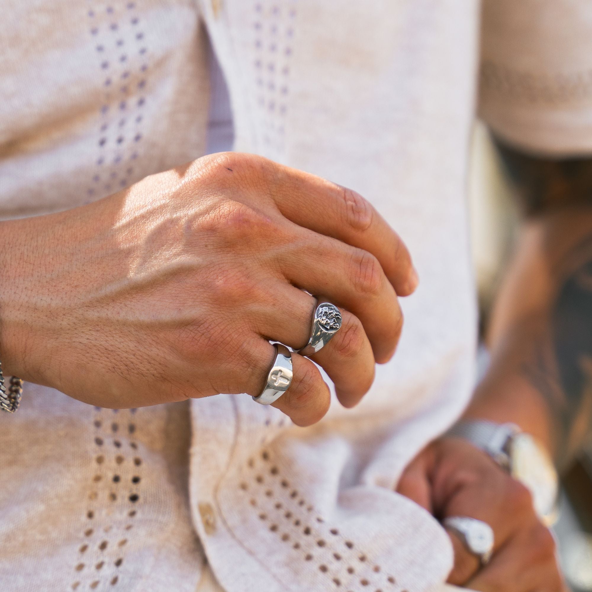 Micro Cross Ring (Silver)