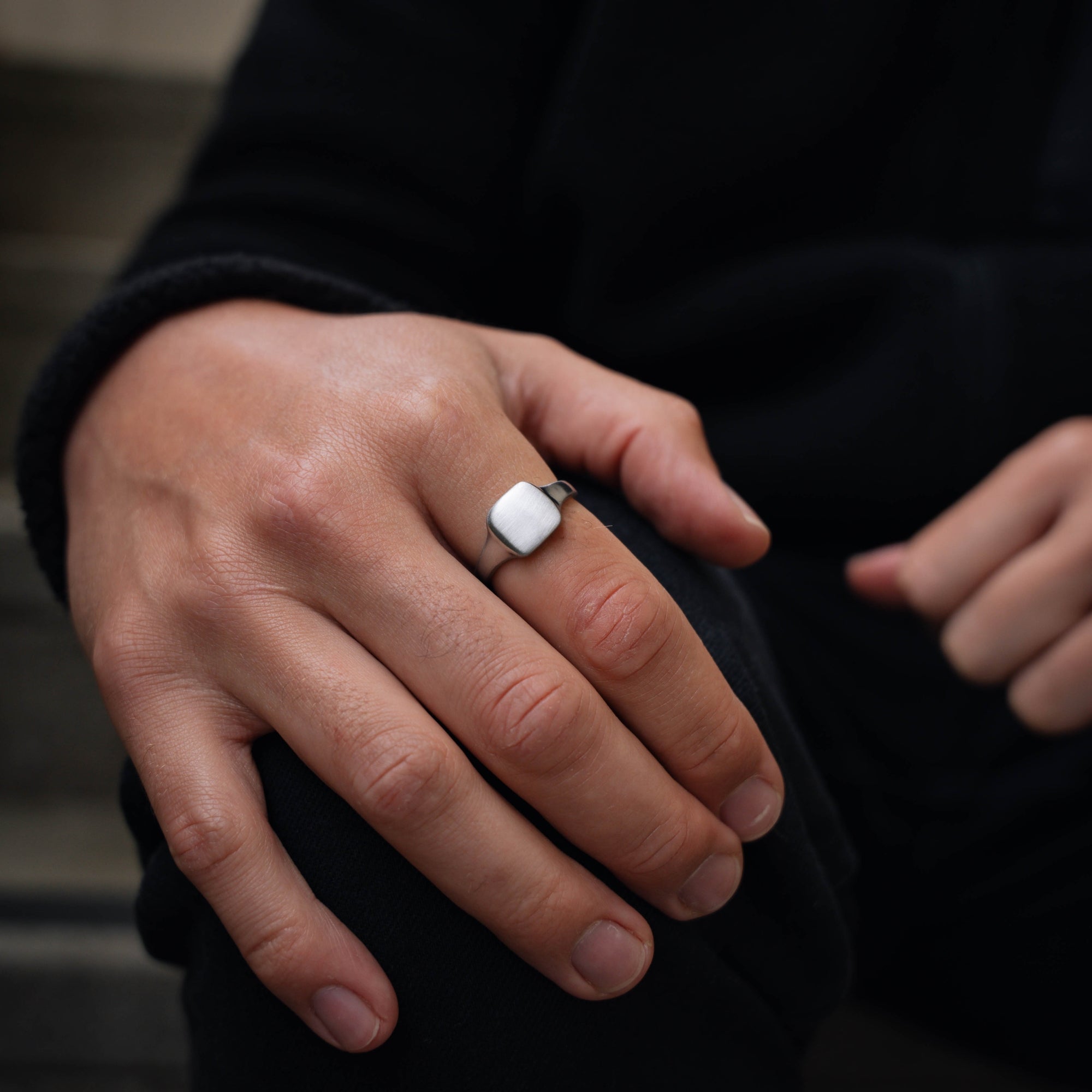 Minimal Silver Signet Ring For Men - Mens Rings By Twistedpendant