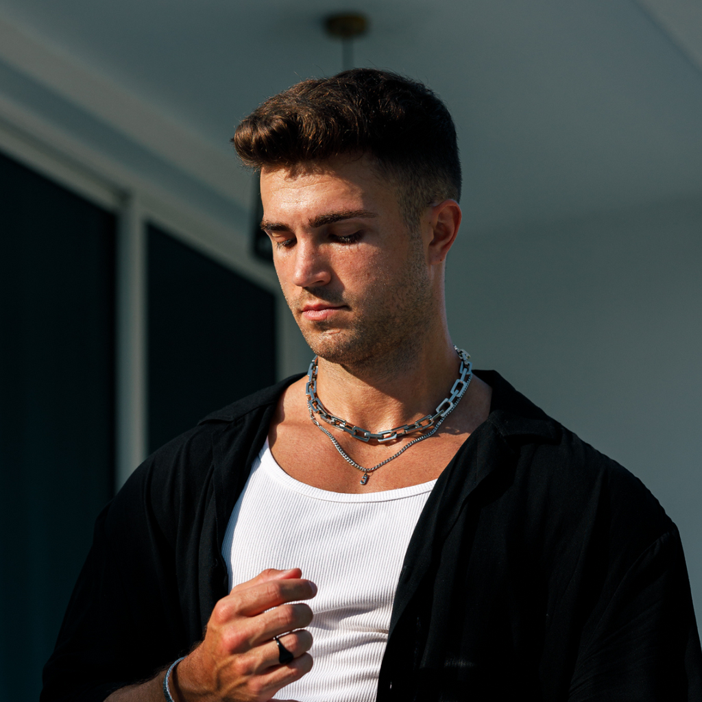 Men's silver 2025 choker necklaces