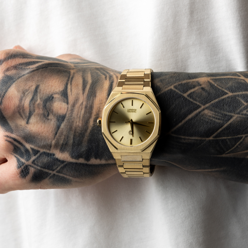 Mens All Gold Watch - Gold Watches For Men - By Twistedpendant