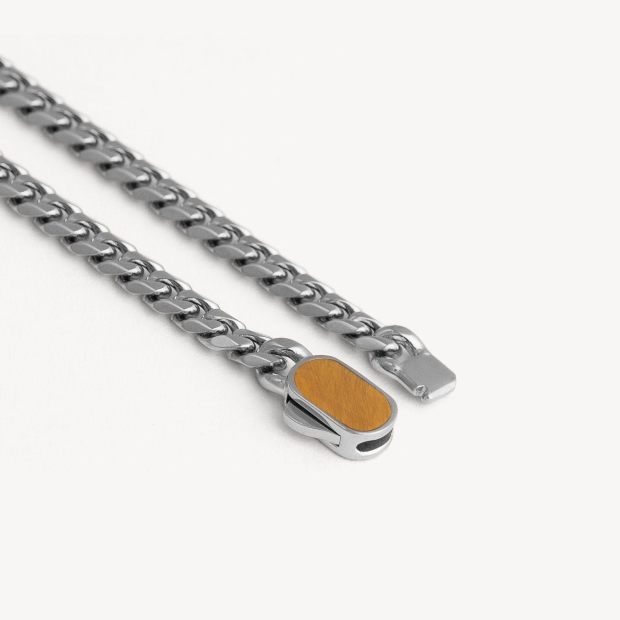 Tiger's Eye Cuban Chain (5MM) - Silver