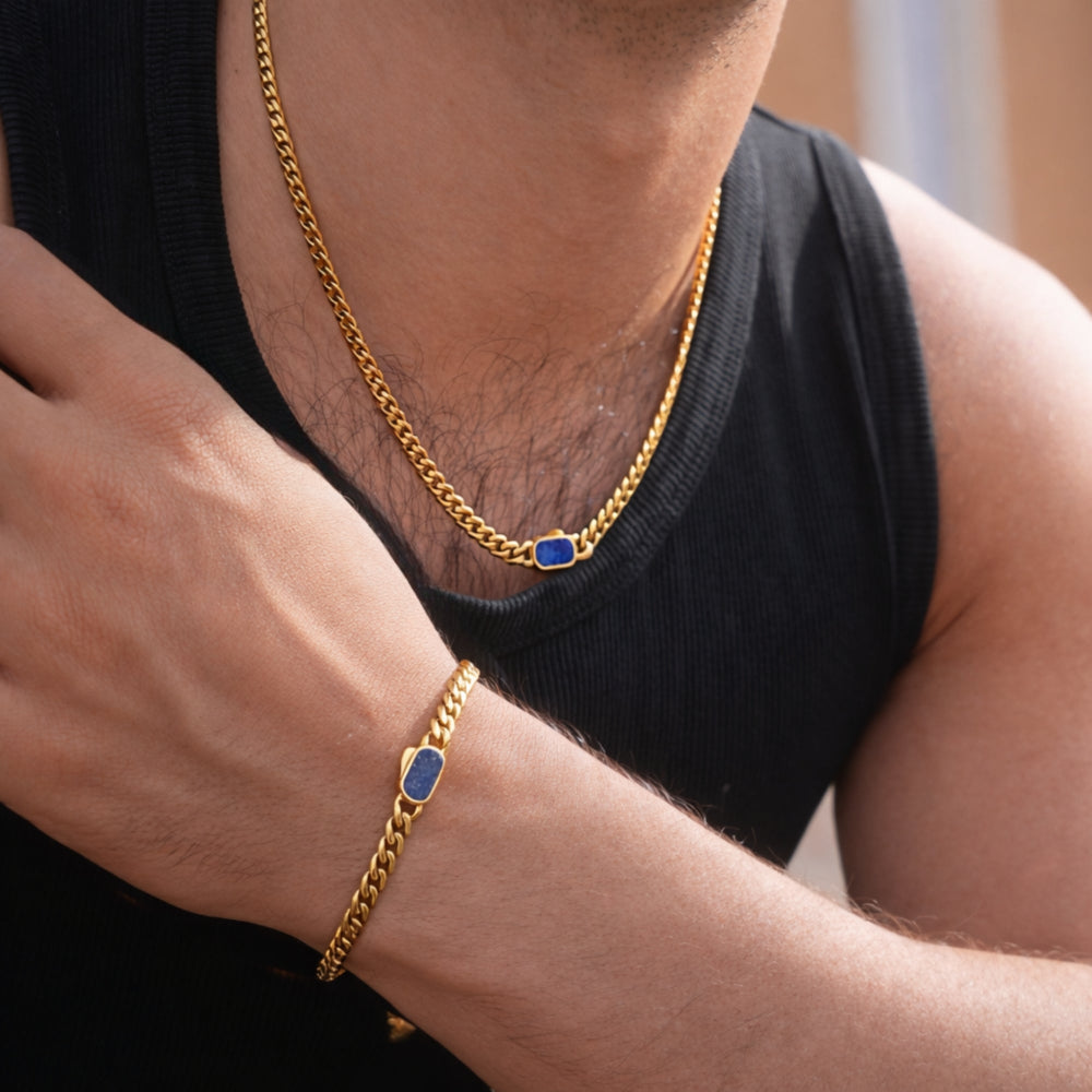 Lapis Cuban Chain (5MM) - Gold