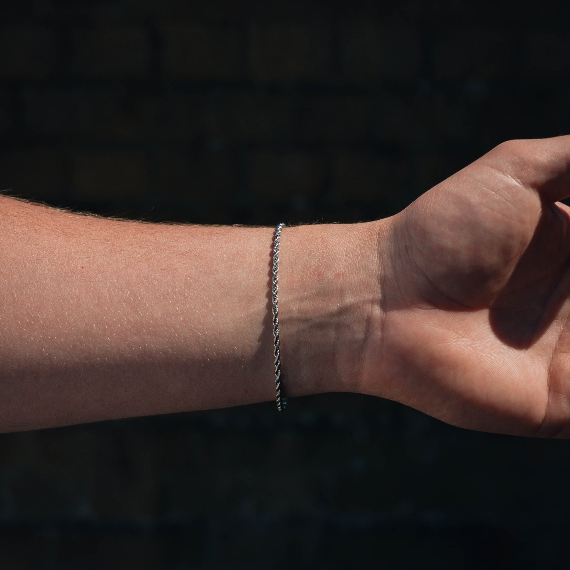 Men's Silver Rope Bracelet (2.5mm) - Silver Bracelet For Men | Twistedpendant