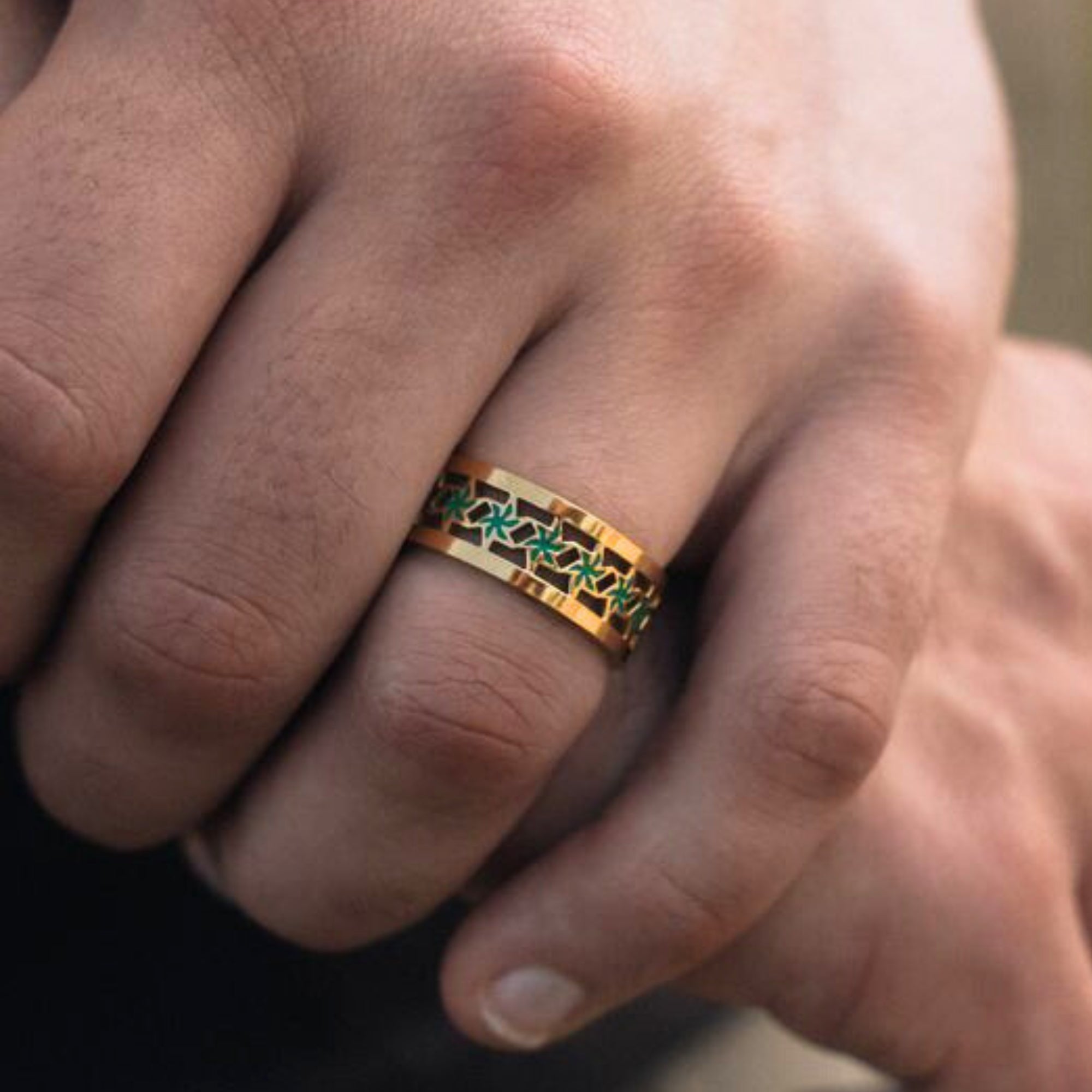 Origin Ring Green - Gold