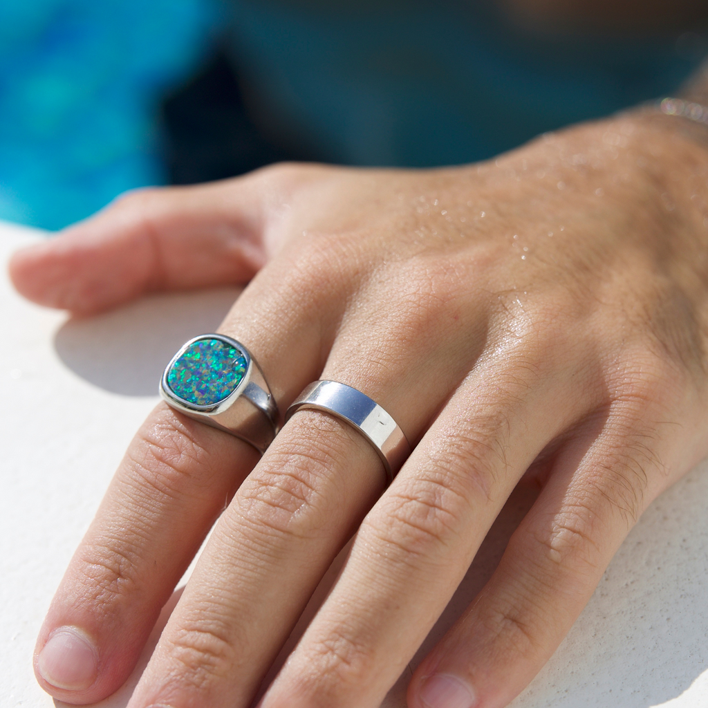 Mens turquoise ring online