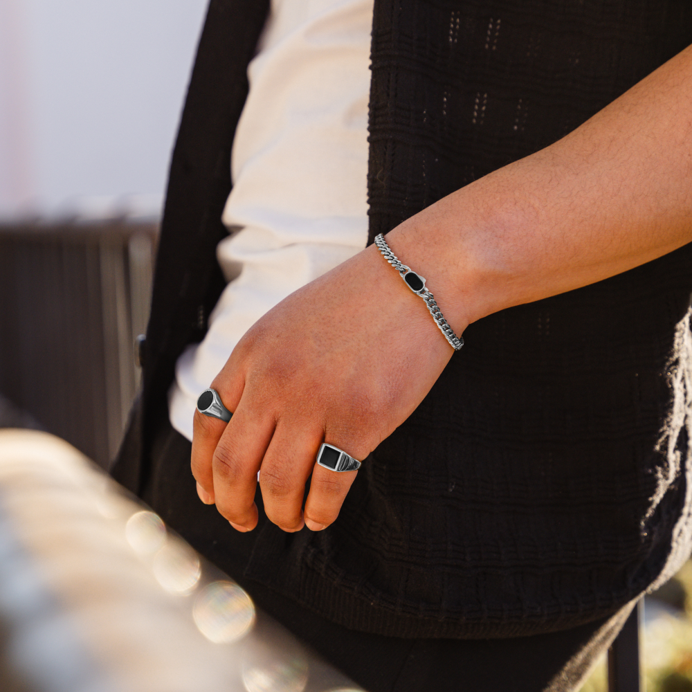 Mens Onyx Cuban Chain Set | Twistedpendant