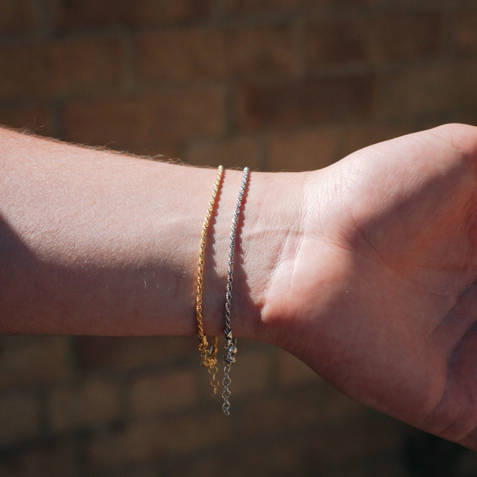 Gold Plated Twisted Rope Bracelet For Men - By Twistedpendant