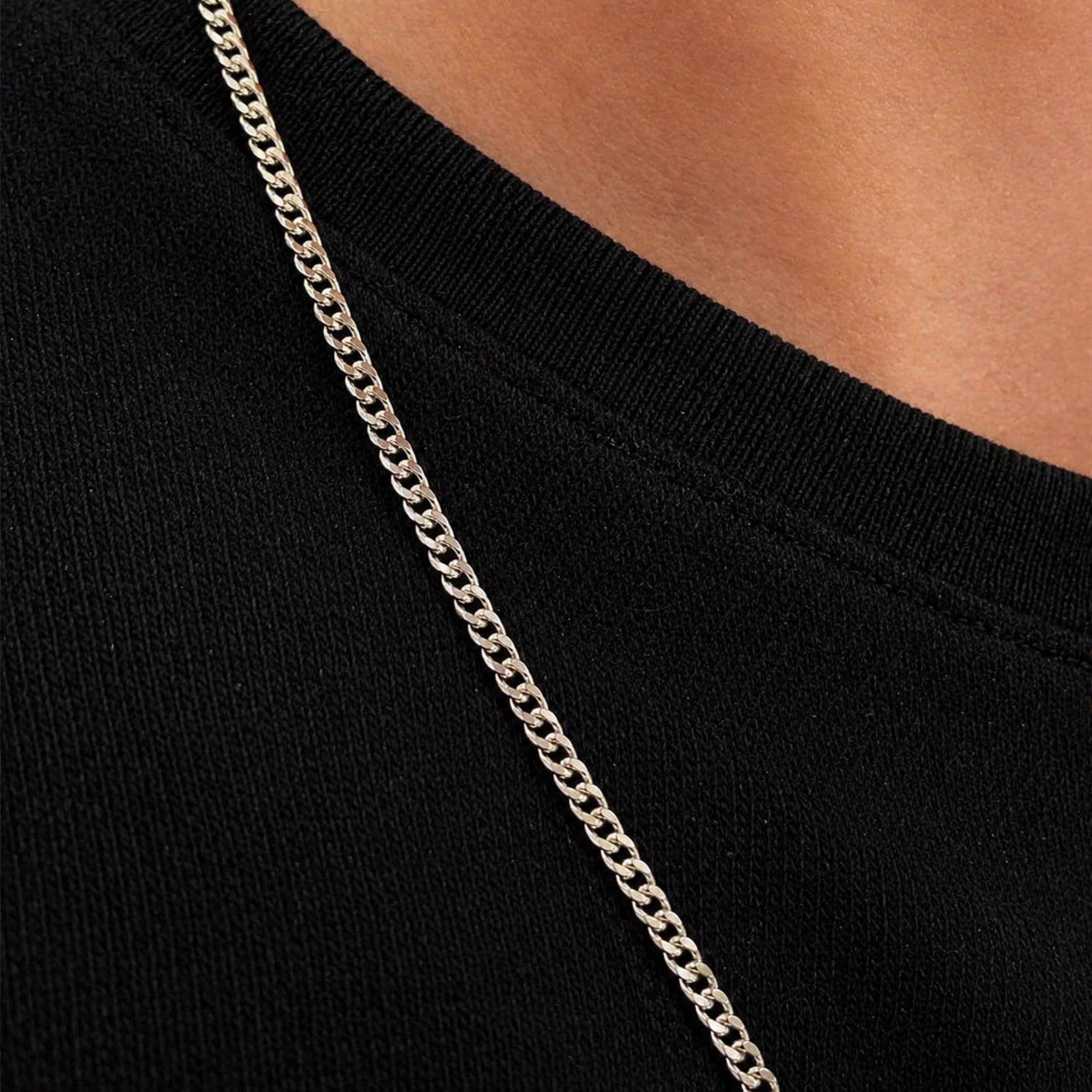 Silver Thin Cuban Chain (1.5MM)