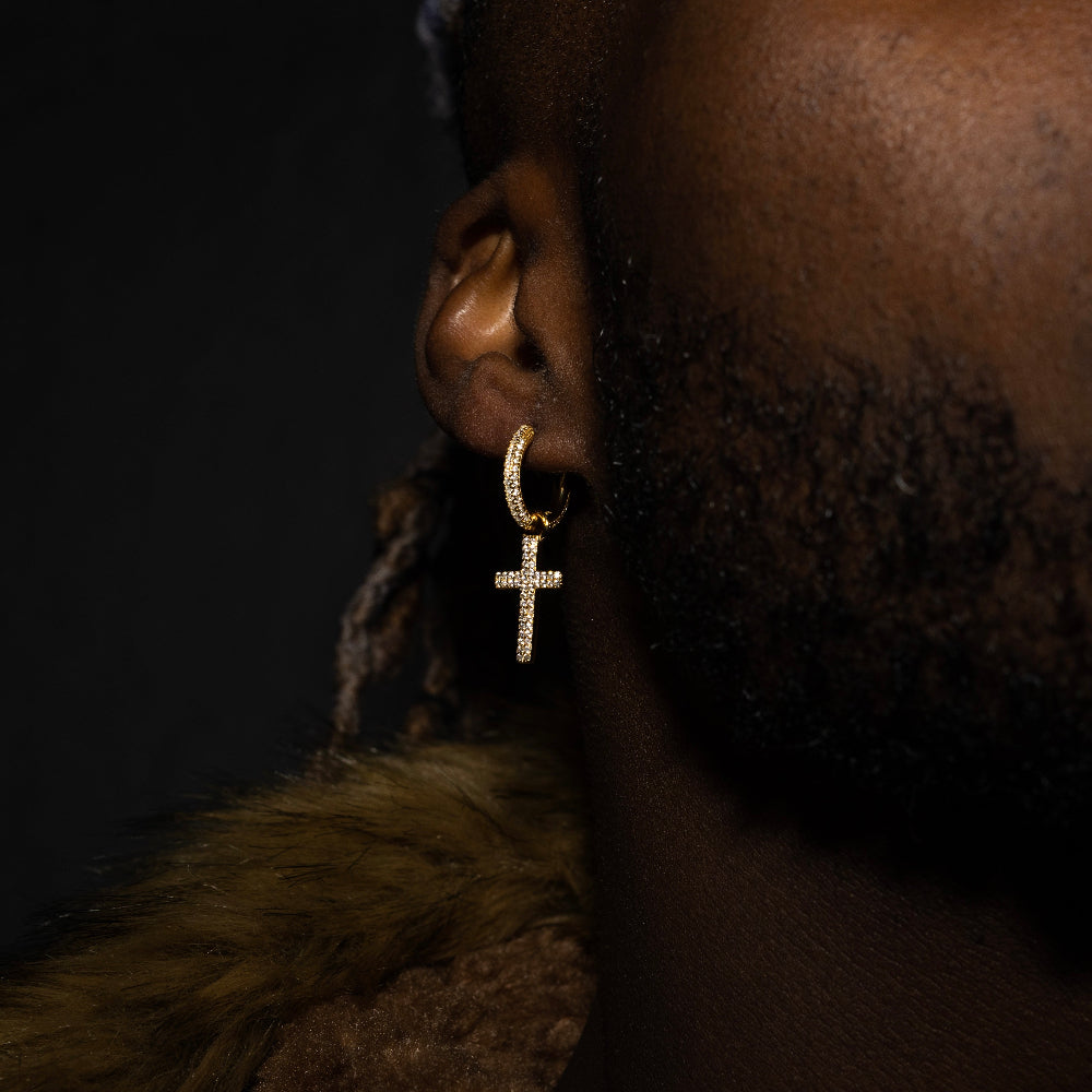 Diamond Cross Drop (Gold)