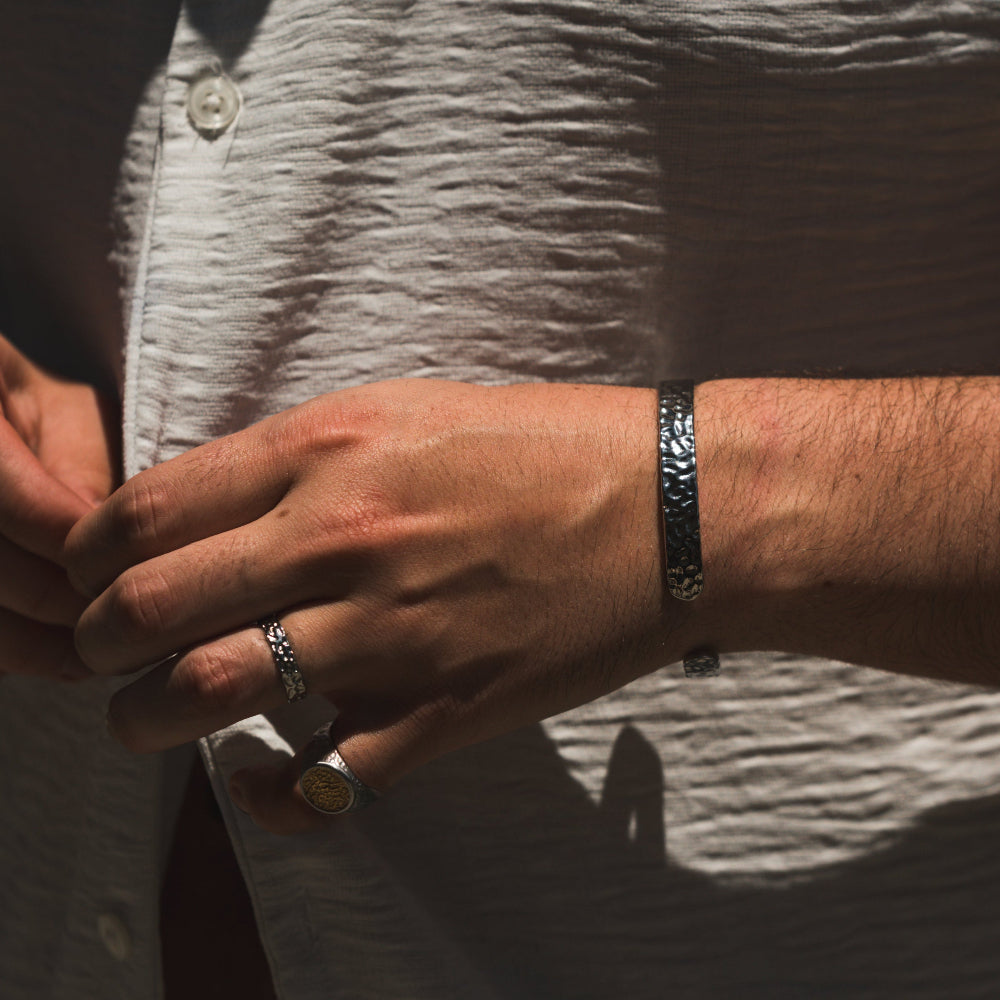 Hammered Cuff - Silver