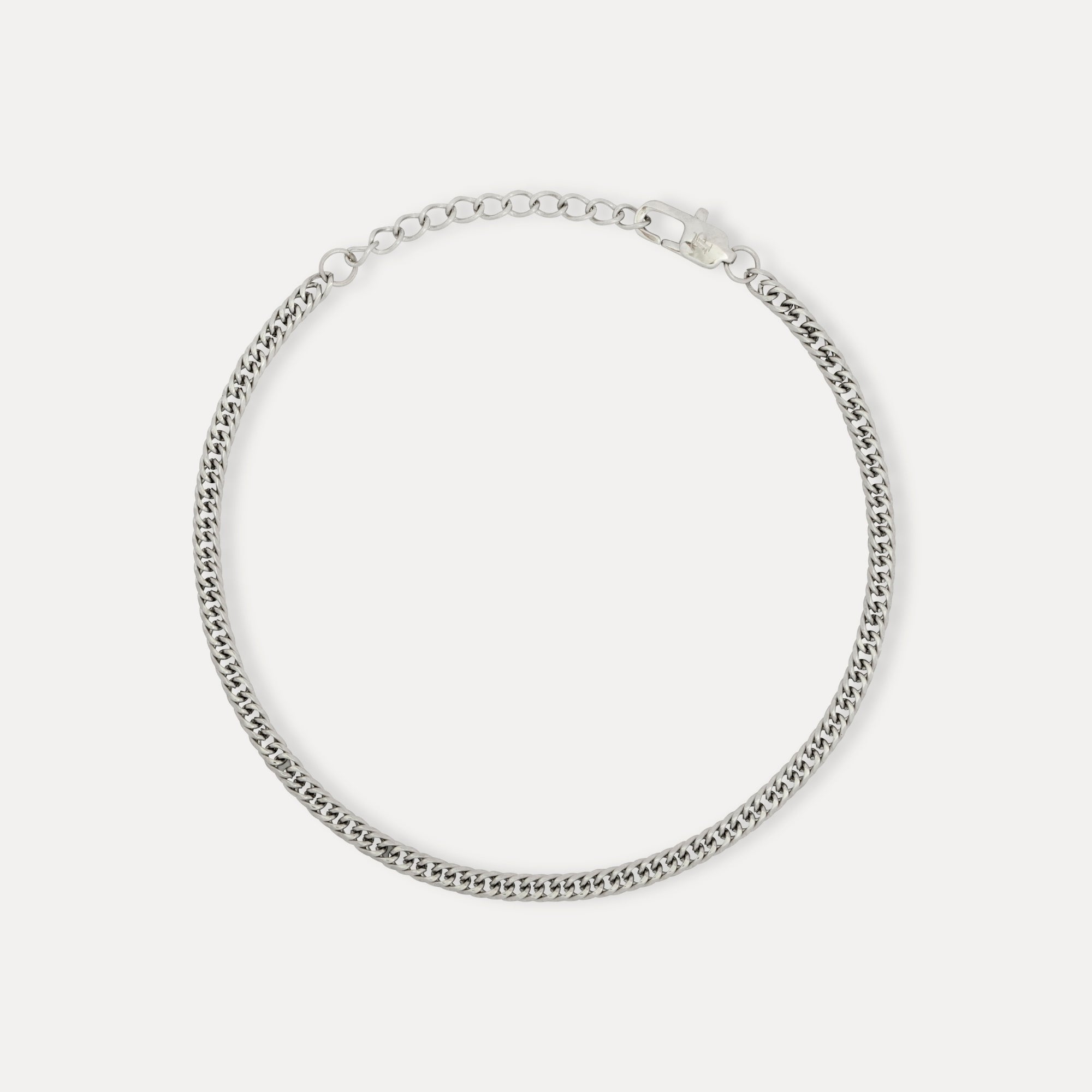 Silver Flat Cuban Bracelet (3MM)