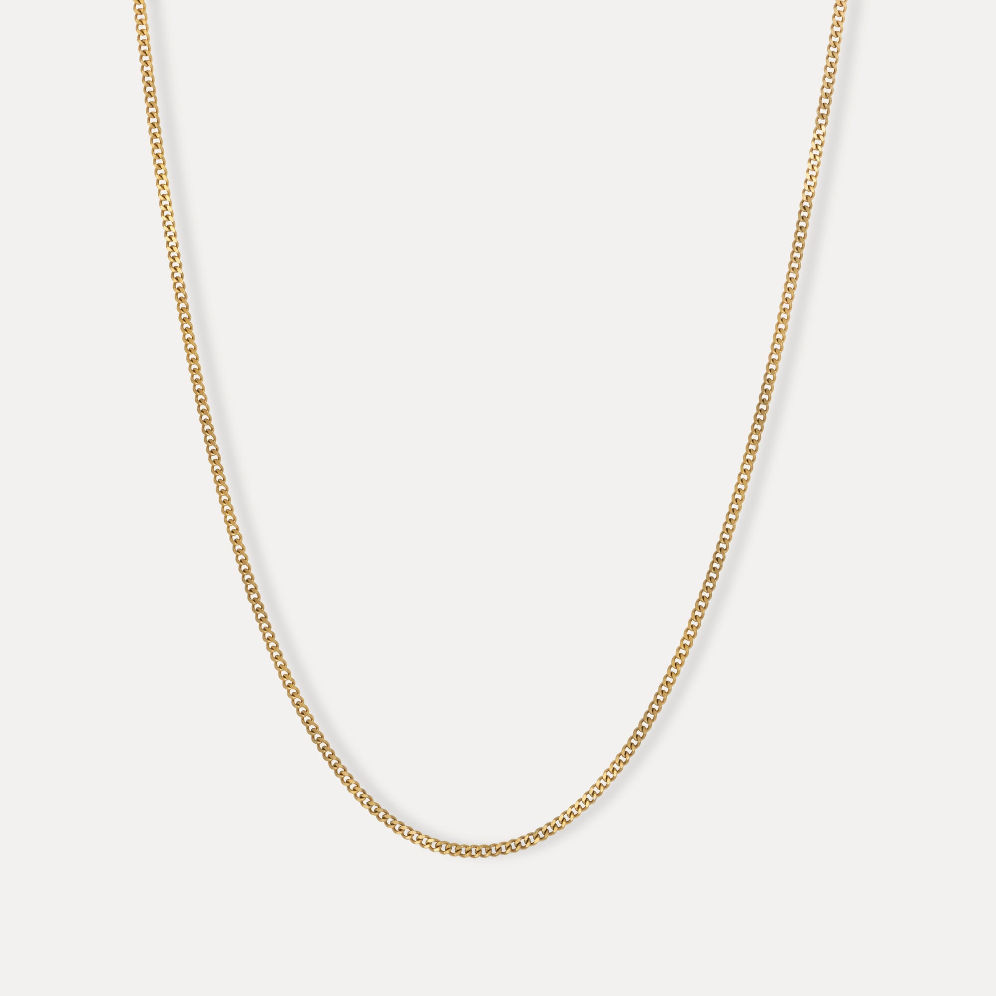 Gold Cuban Curb Chain (2.4MM) | Mens Gold Chain | Twistedpendant