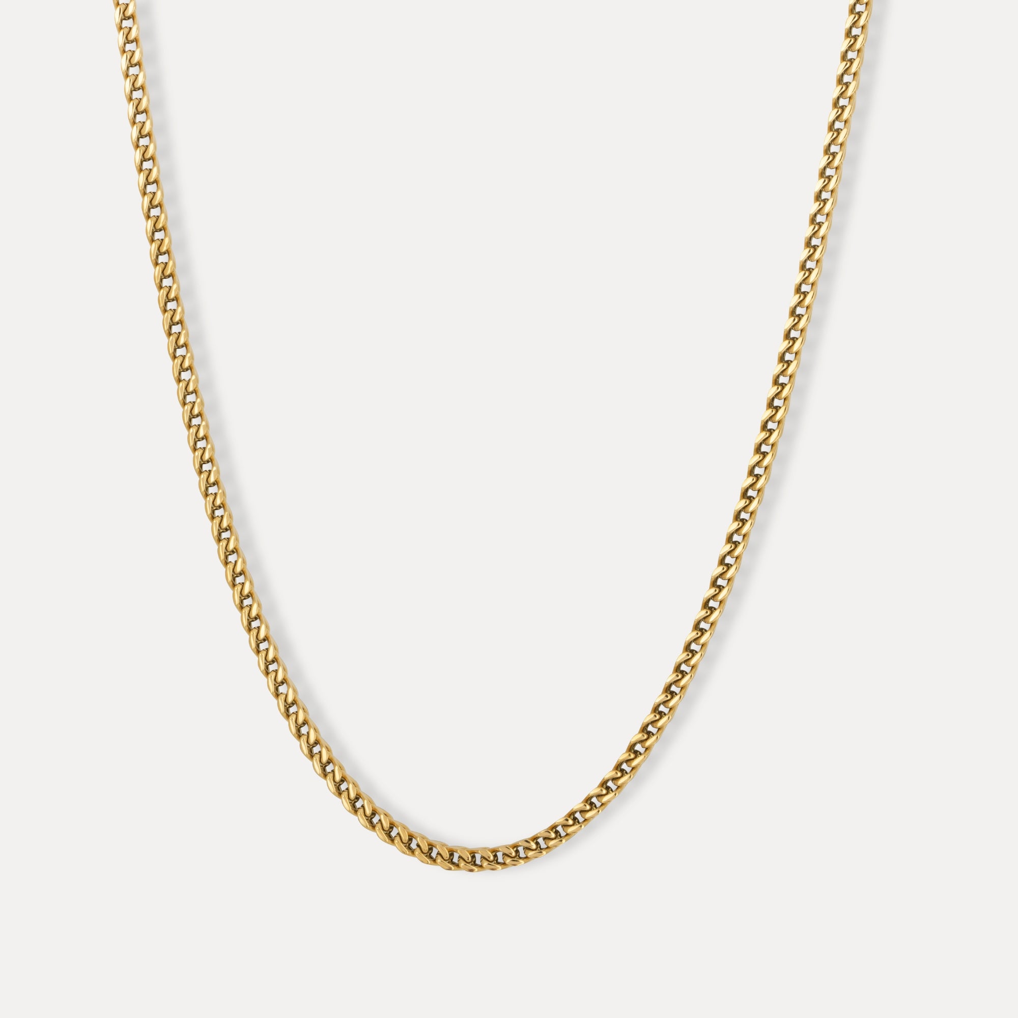 18k Gold Franco Chain (4MM) Mens Gold Chains Twistedpendant