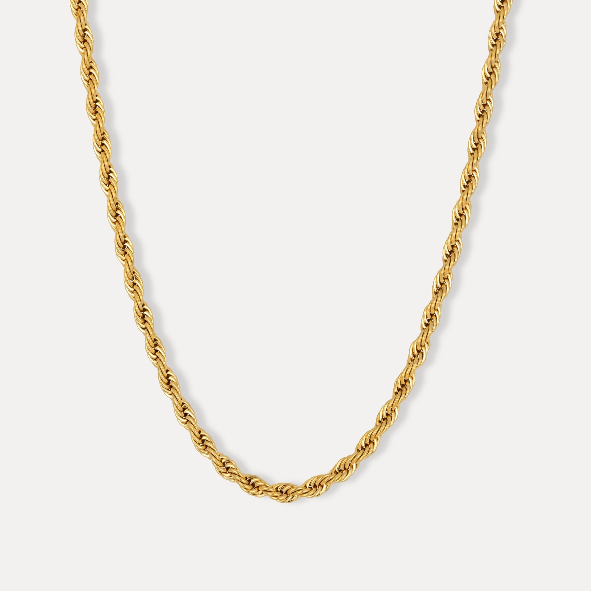 Mens Gold Rope Chain (5mm) By Twistedpendant