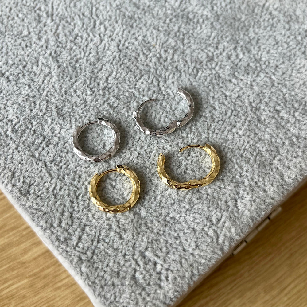 Hammered Hoop (Gold)
