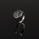 Shooting Star Signet Ring For Men - Mens Silver Rings - By Twistedpendant