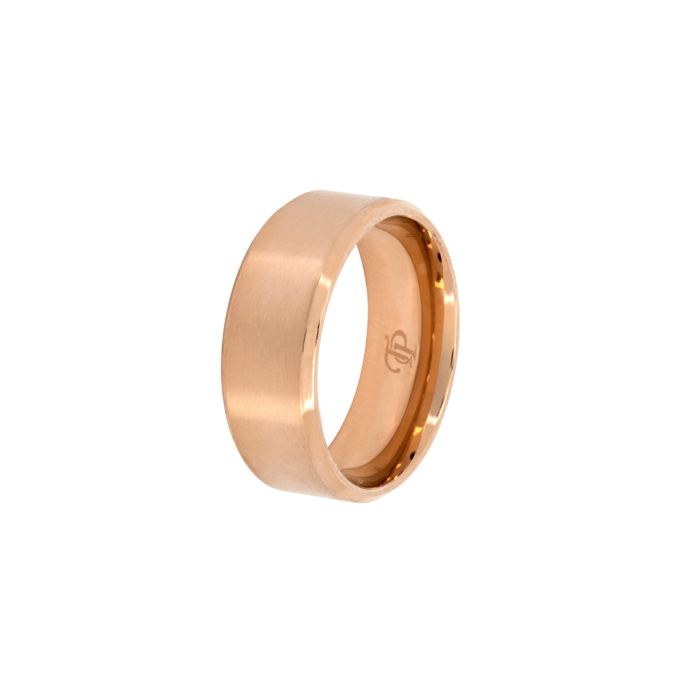 Brushed Band Ring - Rose Gold