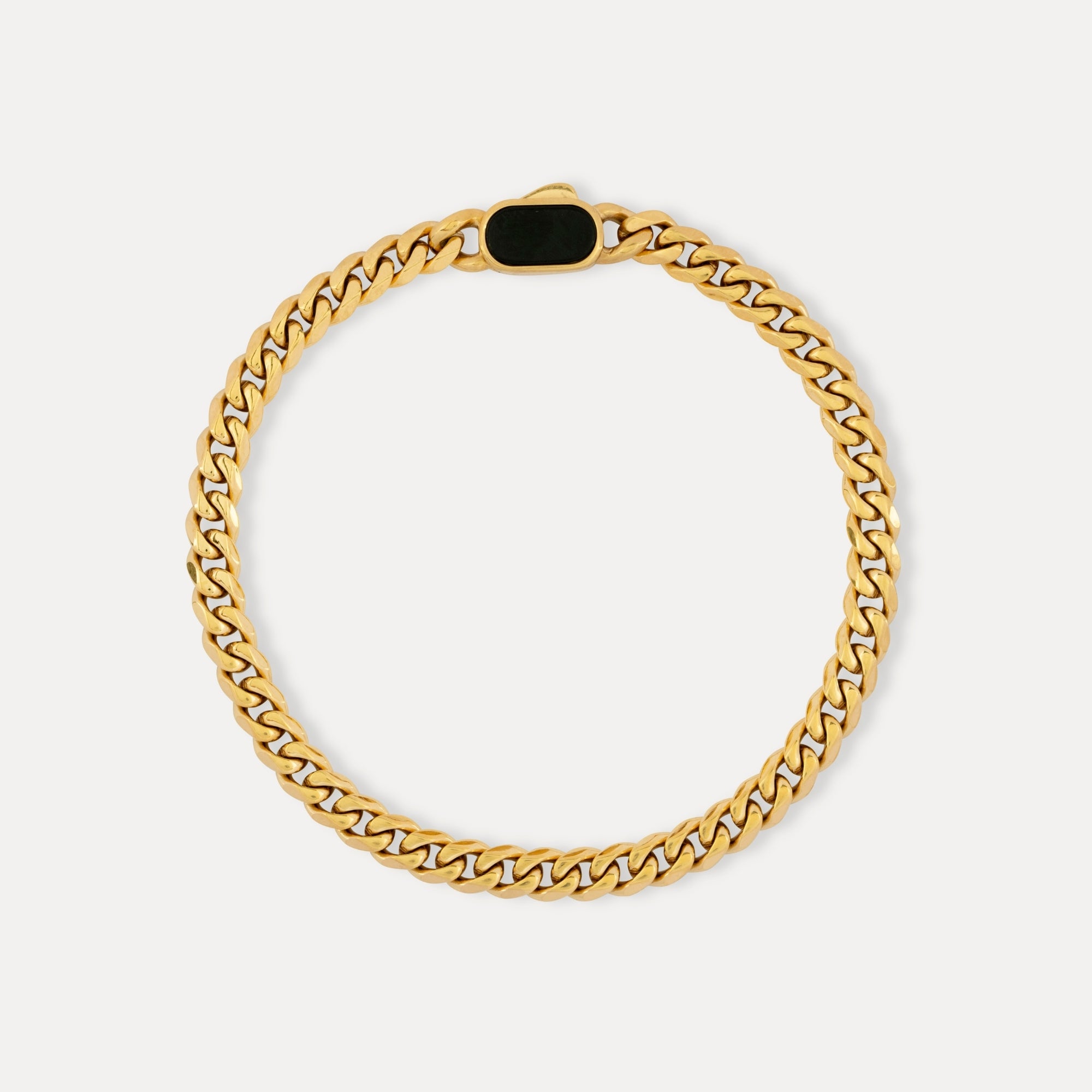 Men's Cuban Bracelet - Gold Onyx Bracelet For Men | Twistedpendant