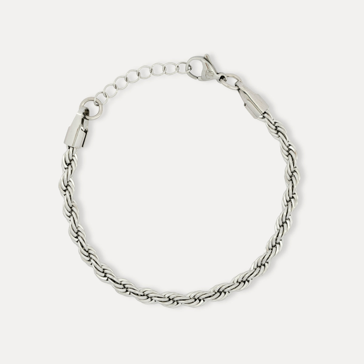 Silver Rope Stack Bracelet
